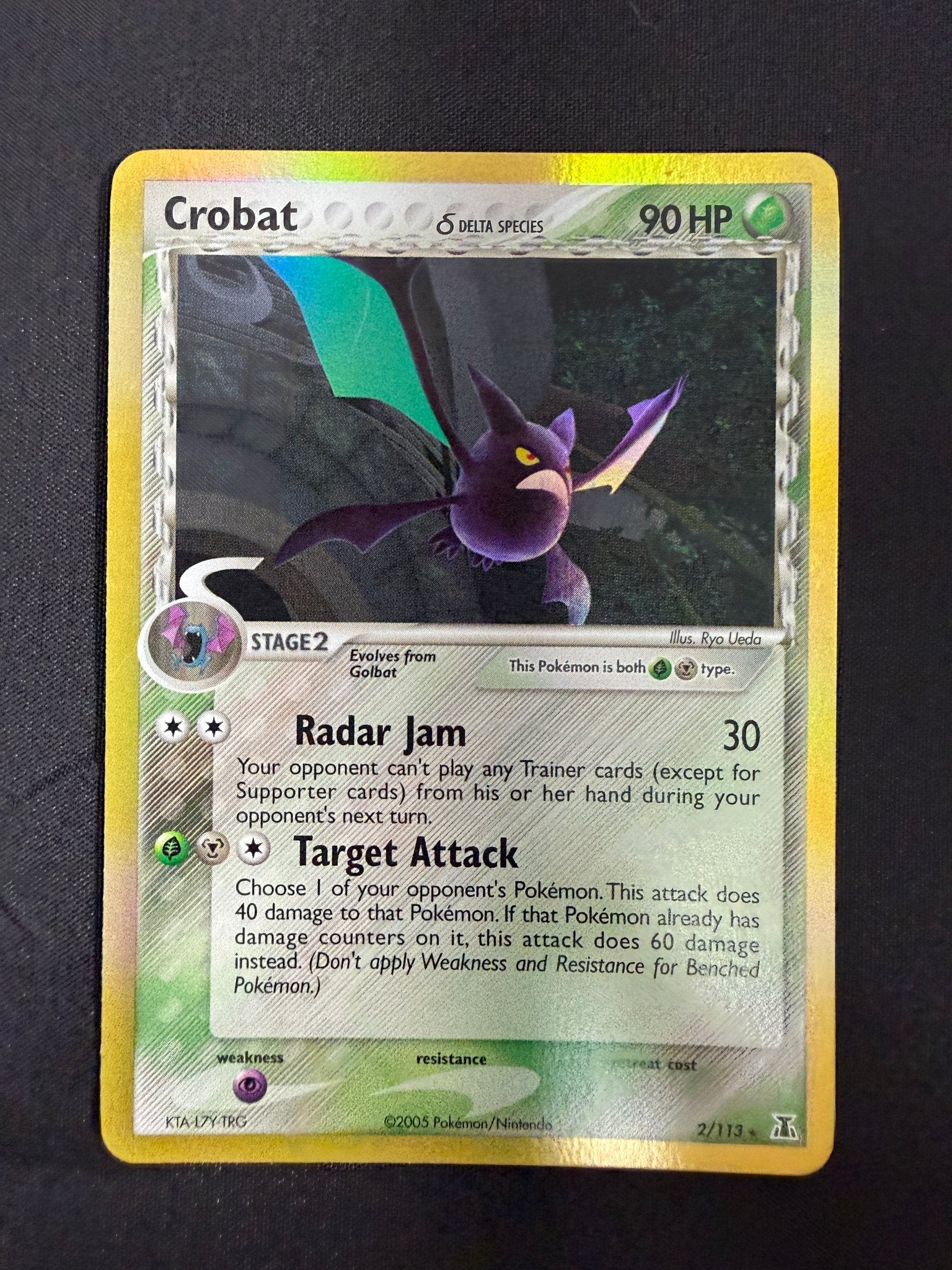 2005 Crobat EX Delta Species Holo 2/113 front
