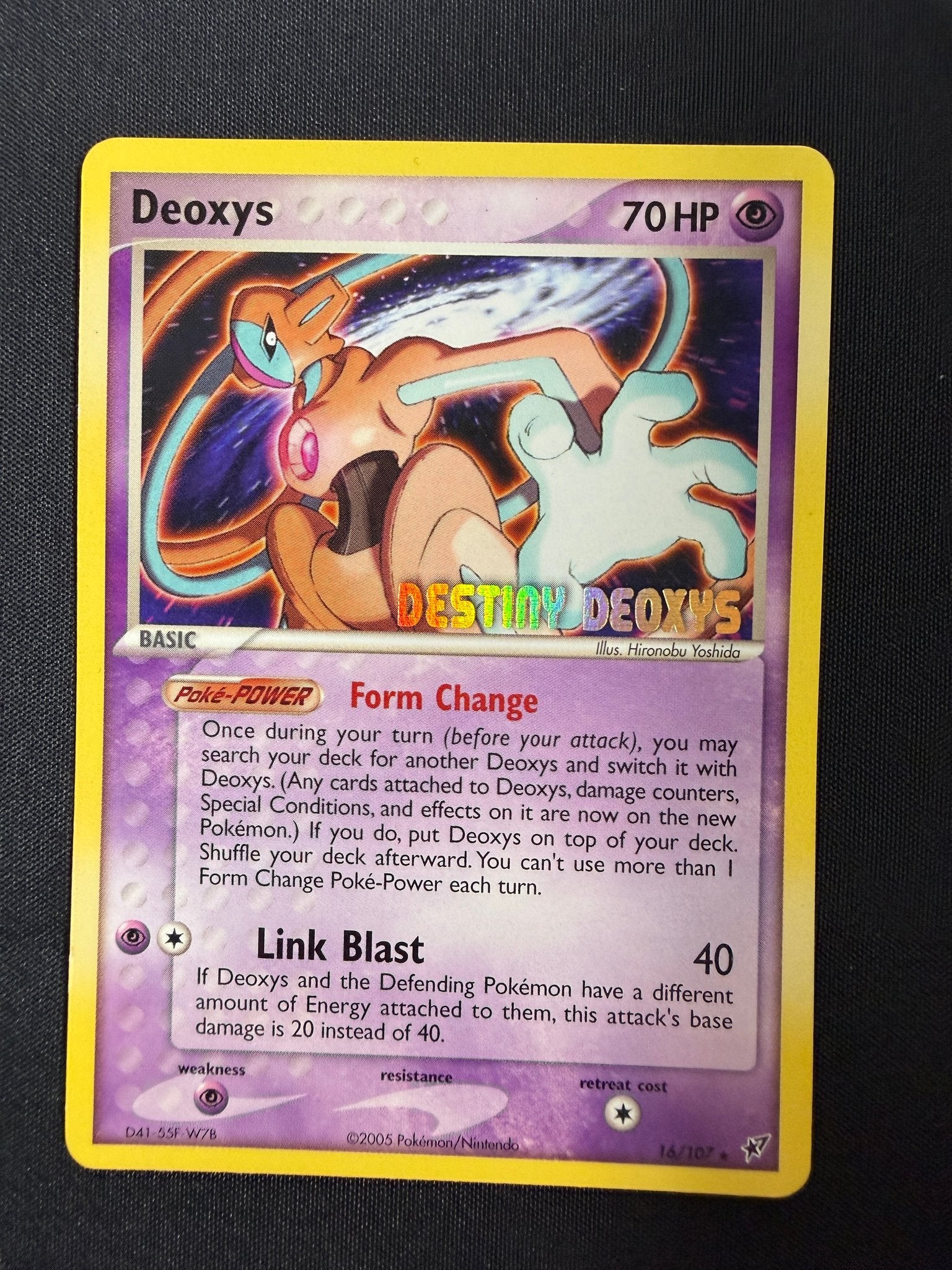 2005 Deoxys EX Deoxys Destiny Deoxys Stamped 16/107 front