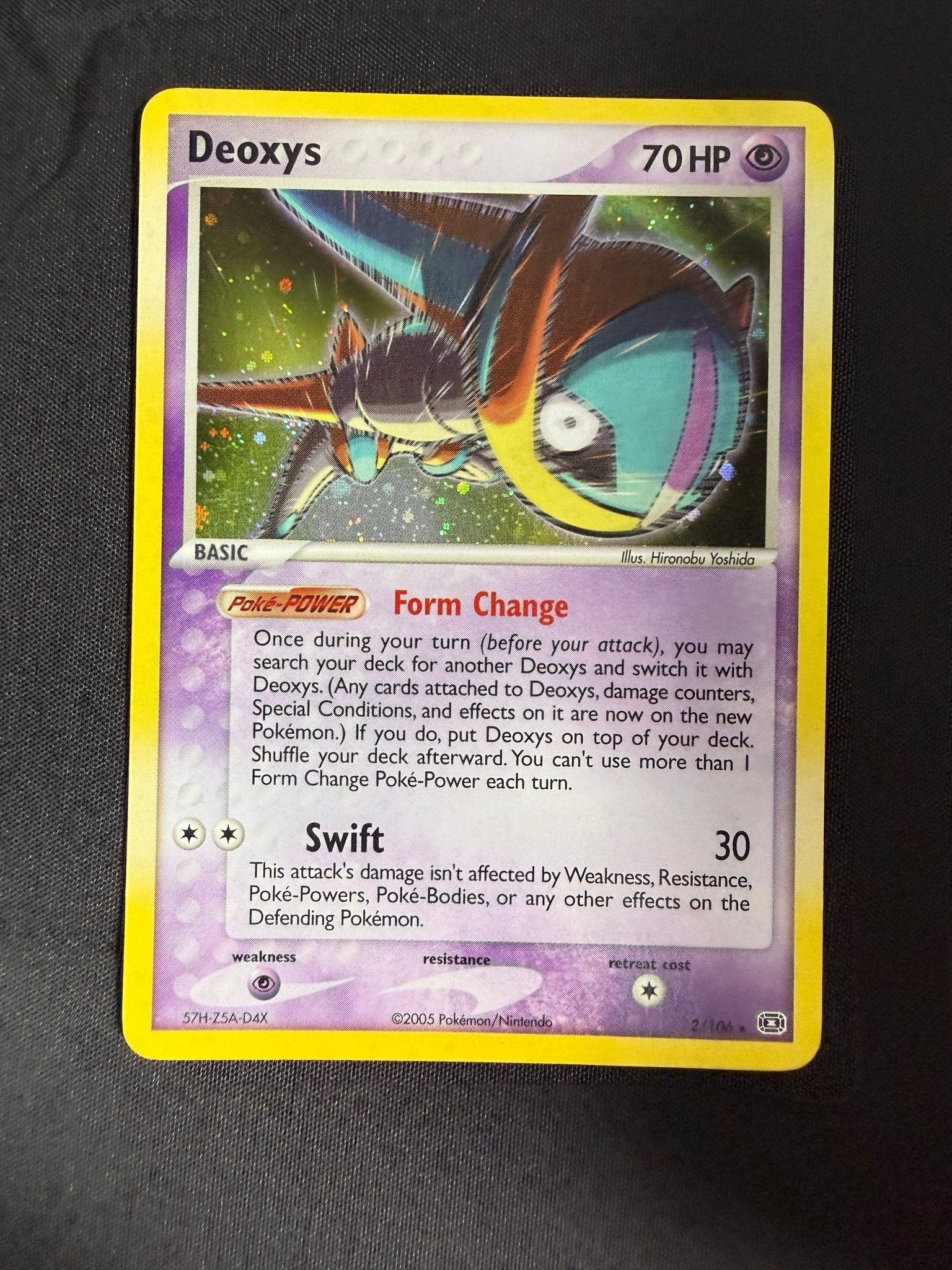2005 Deoxys EX Emerald Holo 2/106 front