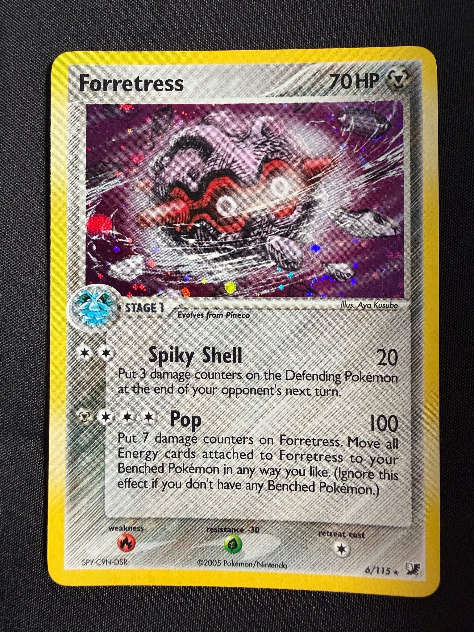 2005 Forretress EX Unseen Forces Holo 6/115 front
