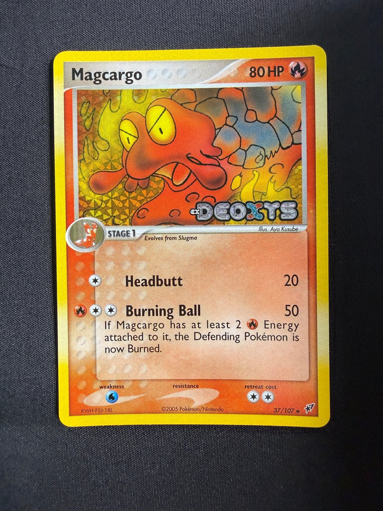 2005 Magcargo EX Deoxys Reverse Holo 37/107 front