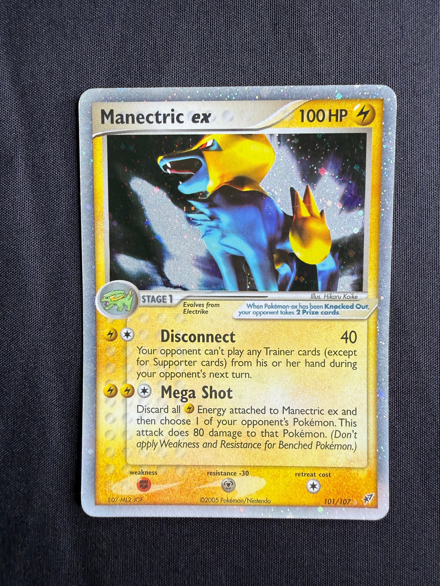 2005 Manectric ex EX Deoxys Holo 101/107 front