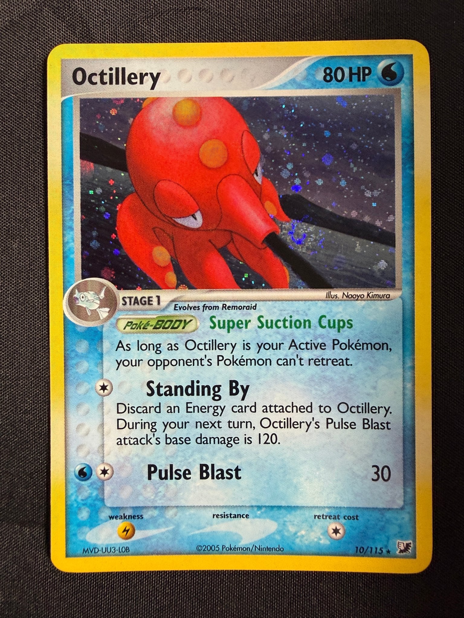 2005 Octillery EX Unseen Forces Holo 10/115 front
