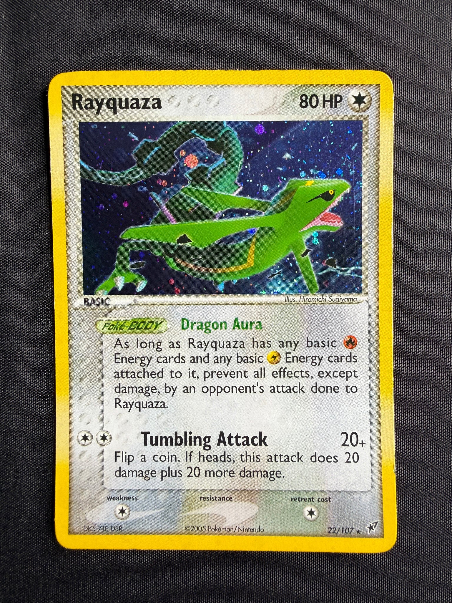 2005 Rayquaza EX Deoxys 22/107 front