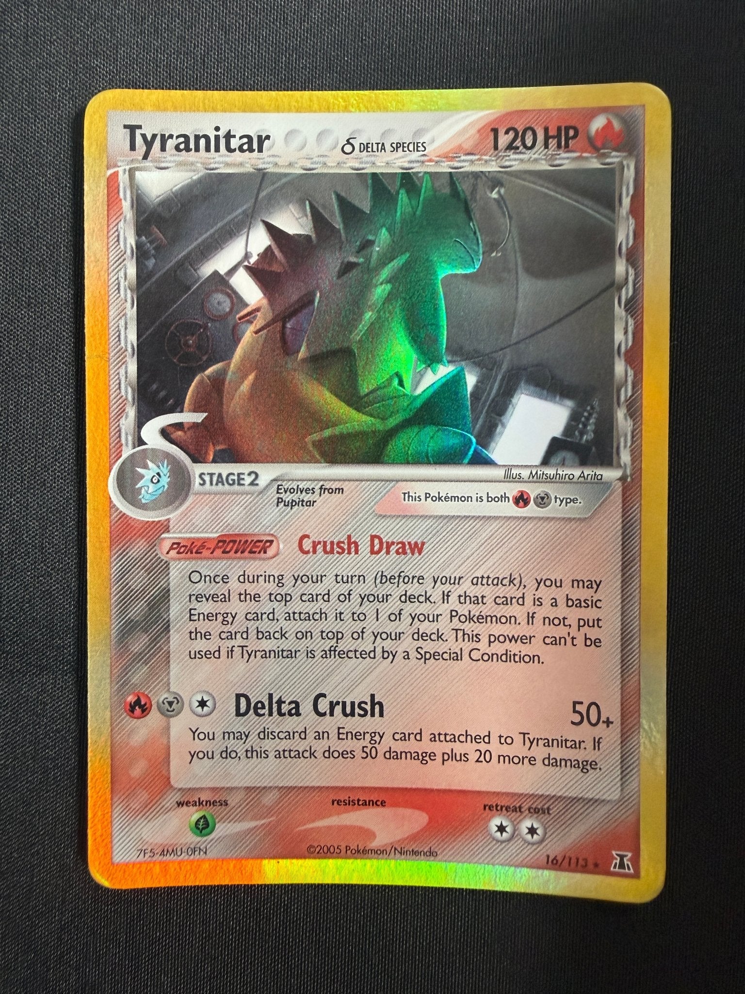 2005 Tyranitar EX Delta Species Holo 16/113 front