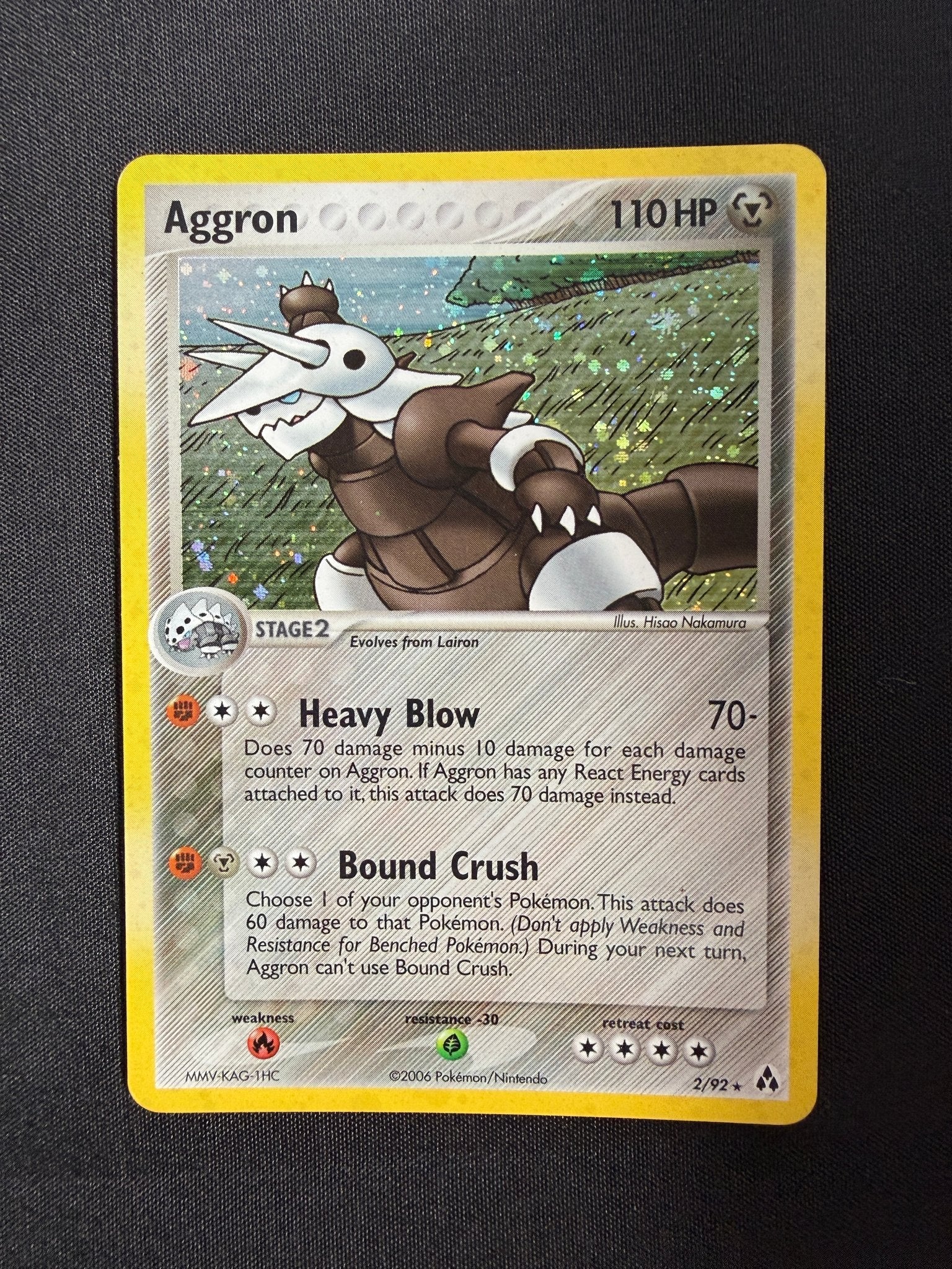 2006 Aggron EX Legend Maker Holo 2/92 front