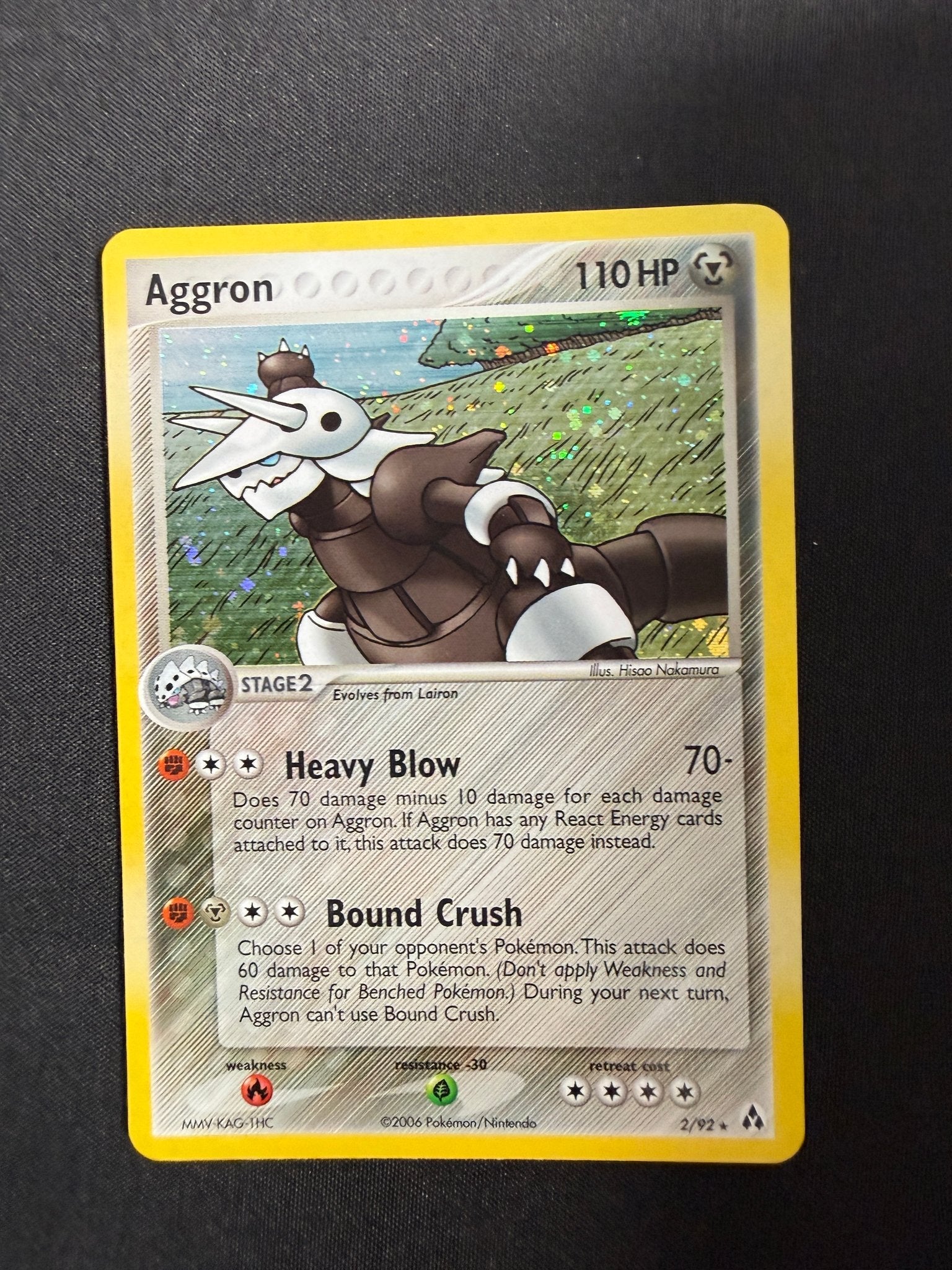 2006 Aggron EX Legend Maker Holo 2/92 front