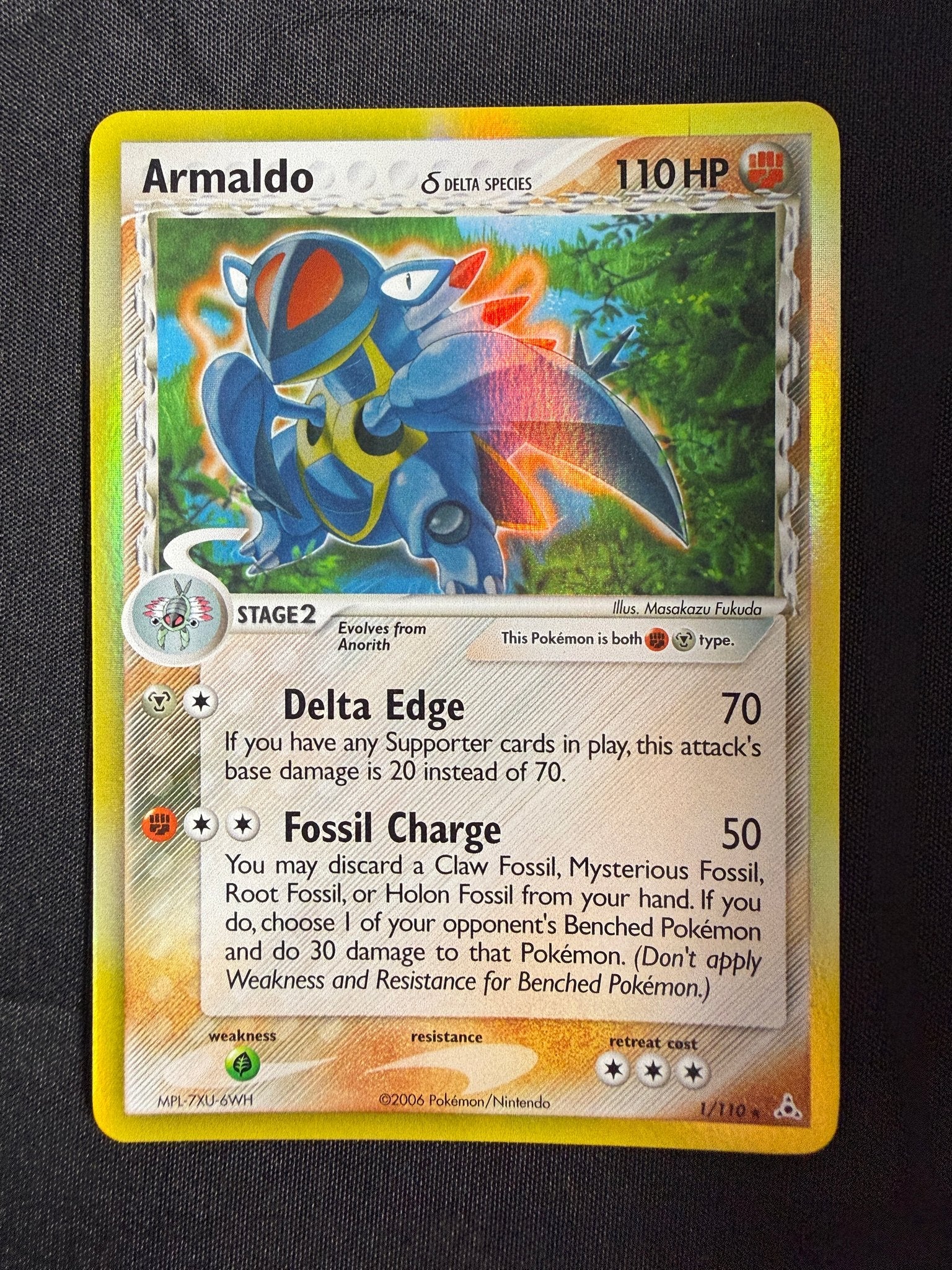 2006 Armaldo EX Holon Phantoms Holo 1/110 front