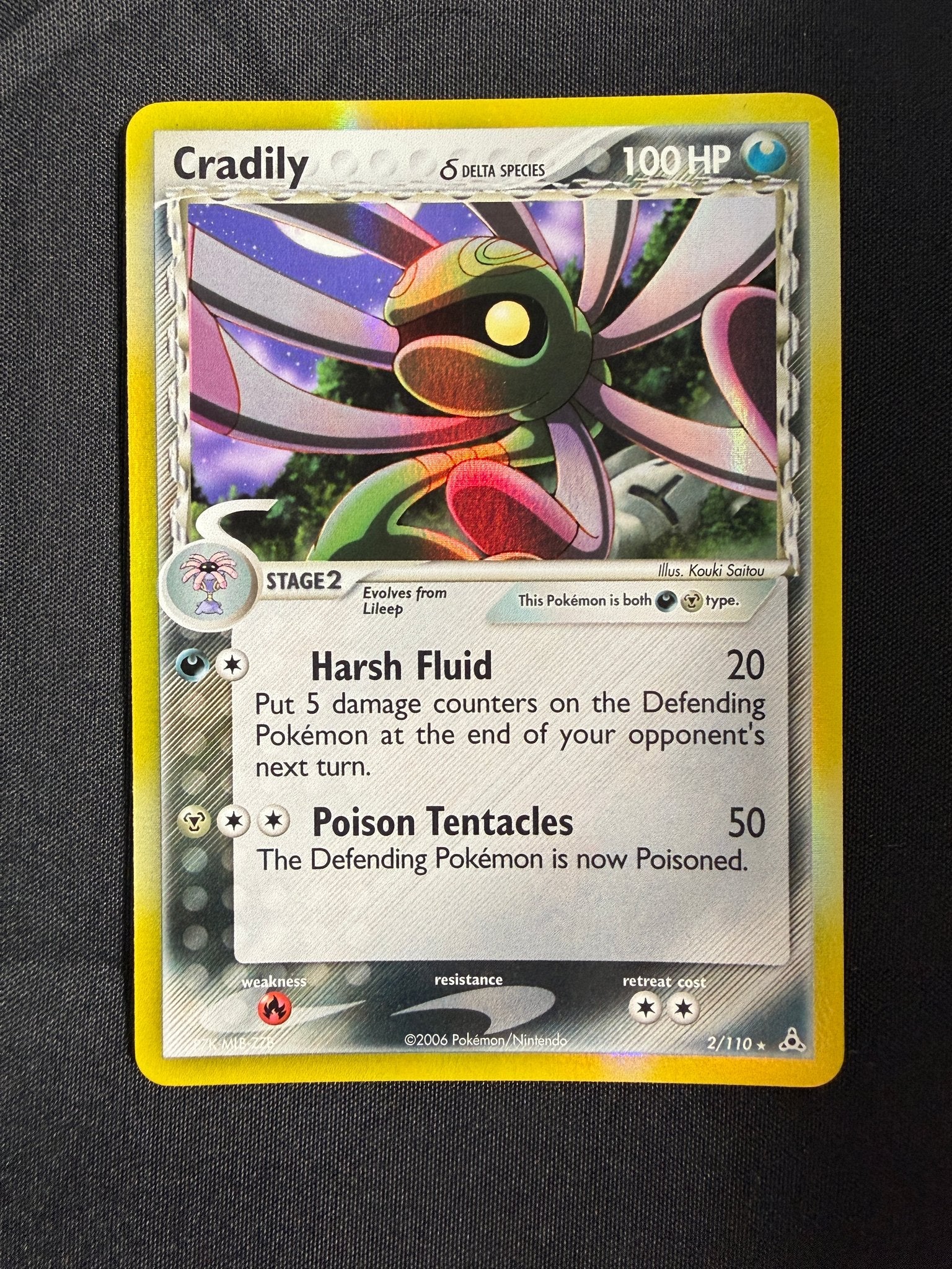 2006 Cradily EX Holon Phantoms Holo 2/110 front