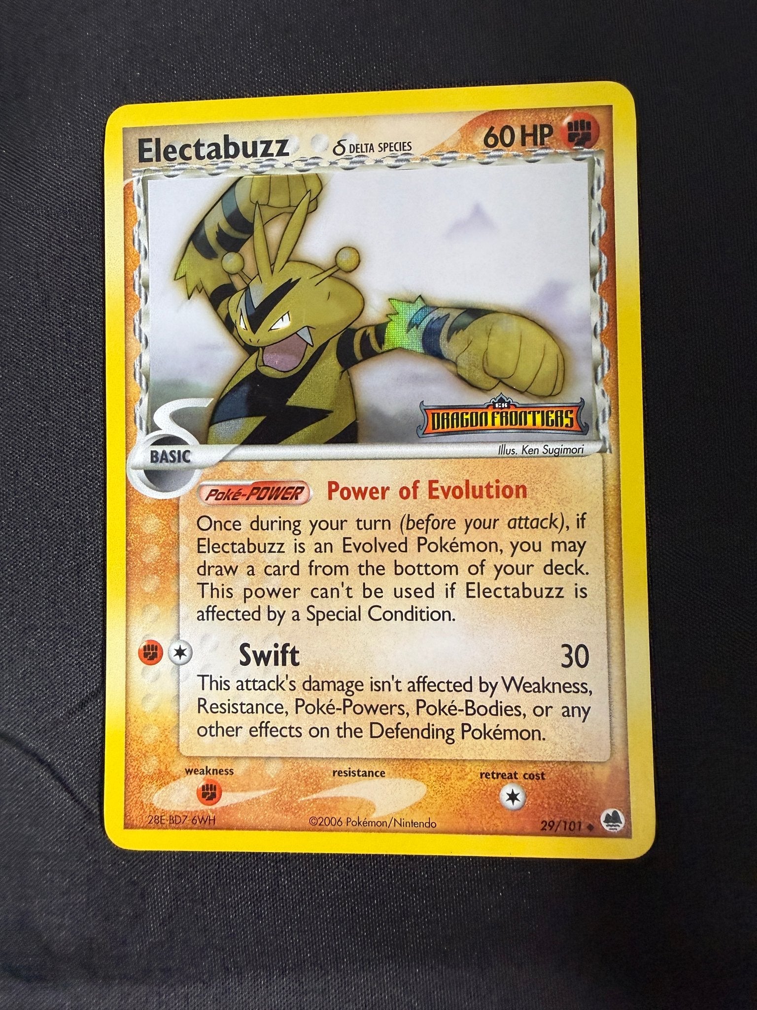 2006 Electabuzz EX Dragon Frontiers Reverse Holo 29/101 front