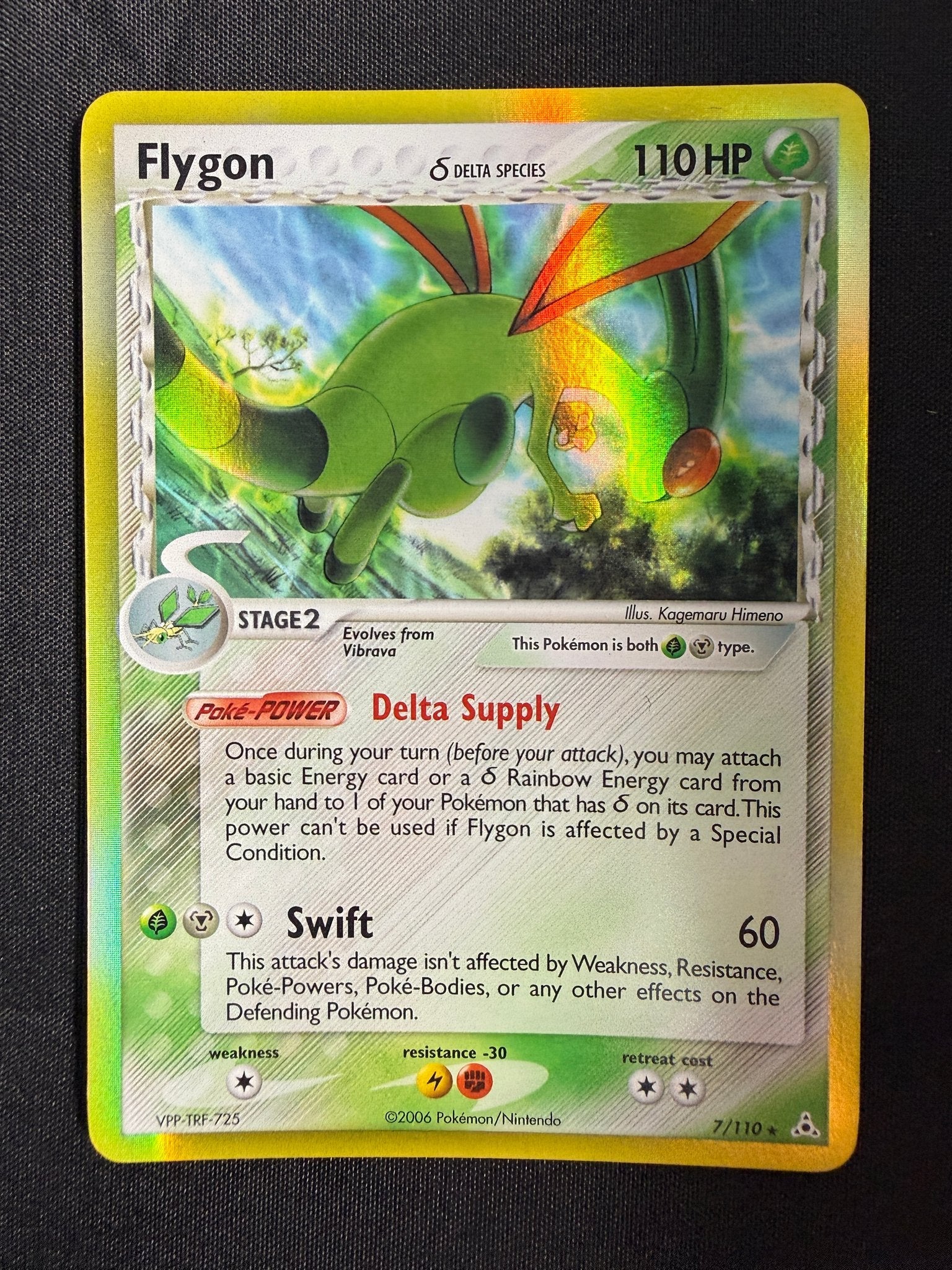 2006 Flygon EX Holon Phantoms Holo 7/110 front