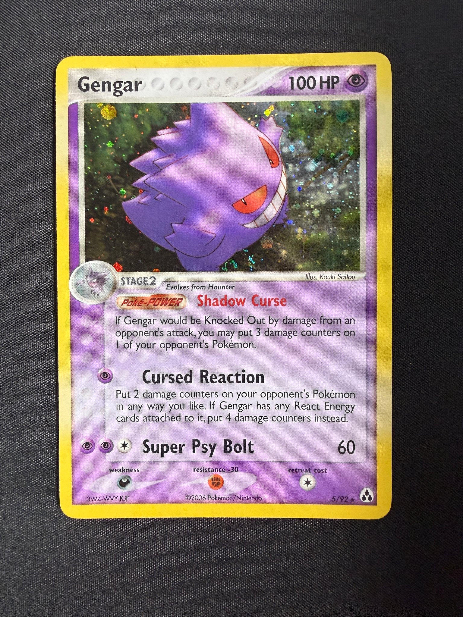 2006 Gengar EX Legend Maker Holo 5/92 front