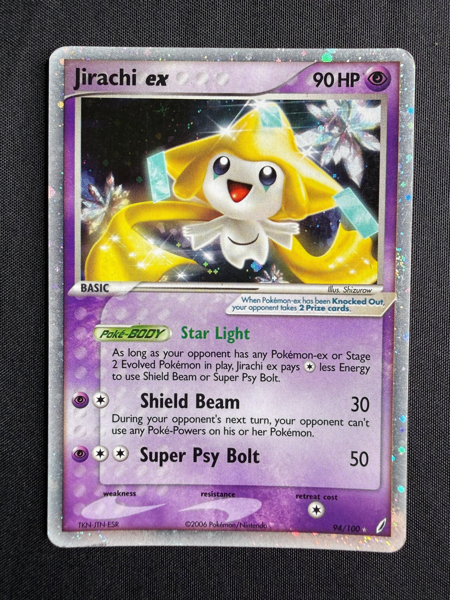 2006 Jirachi ex EX Crystal Guardians Holo 94/100 front
