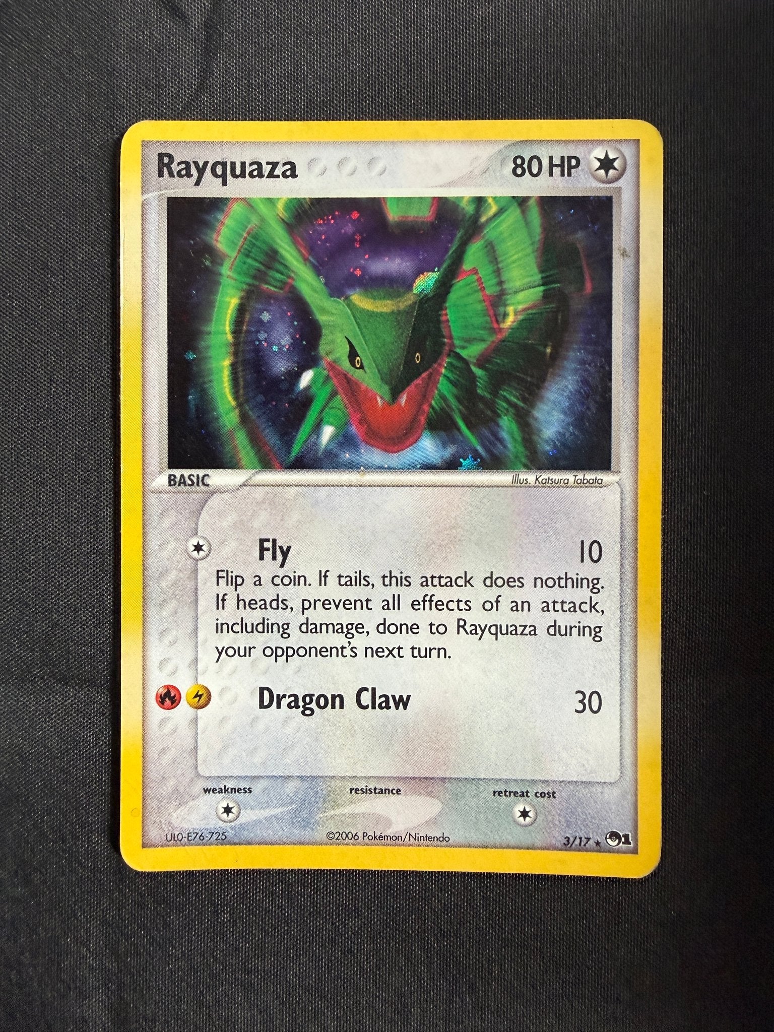 2006 Rayquaza POP Series 1 Holo 3/17 front