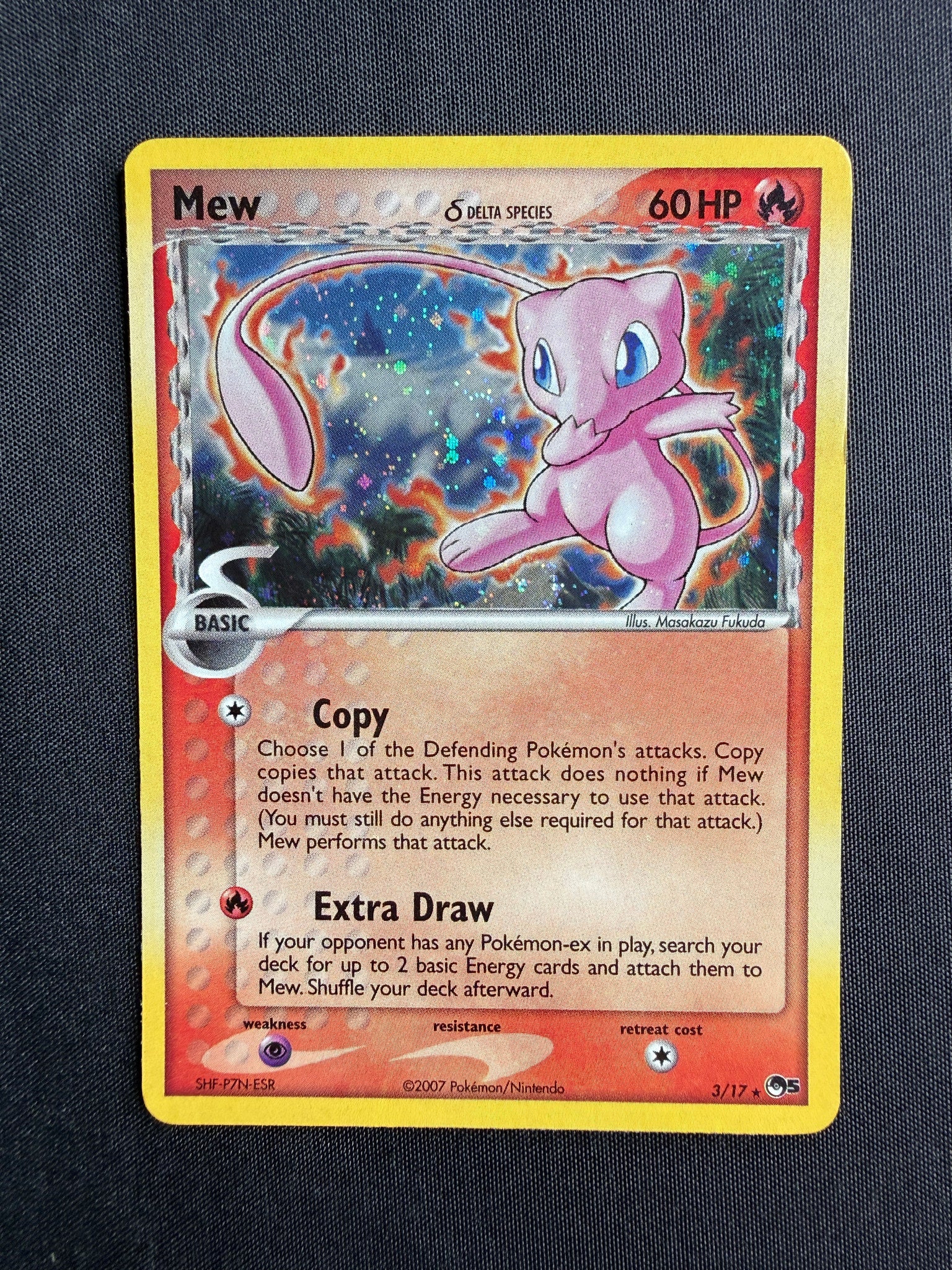 2007 Mew δ POP Series 5 Holo 3/17 front
