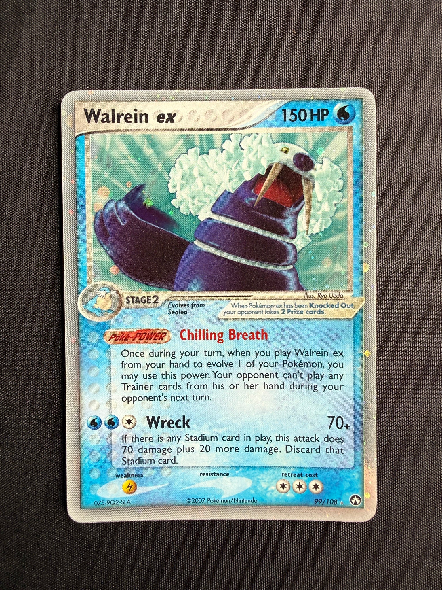 2007 Walrein ex EX Power Keepers Holo 99/108 front