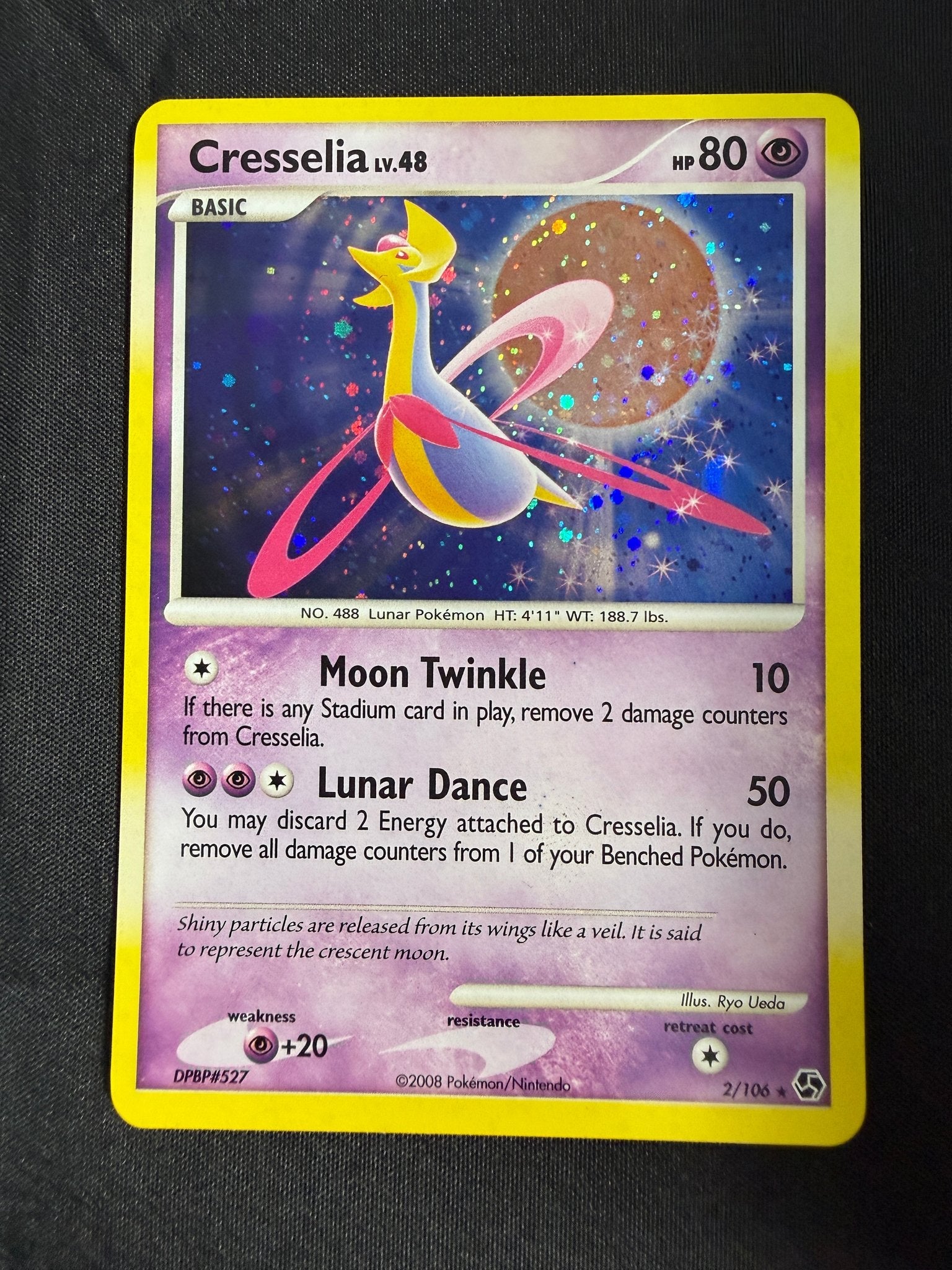 2008 Cresselia Great Encounters Holo 2/106 front