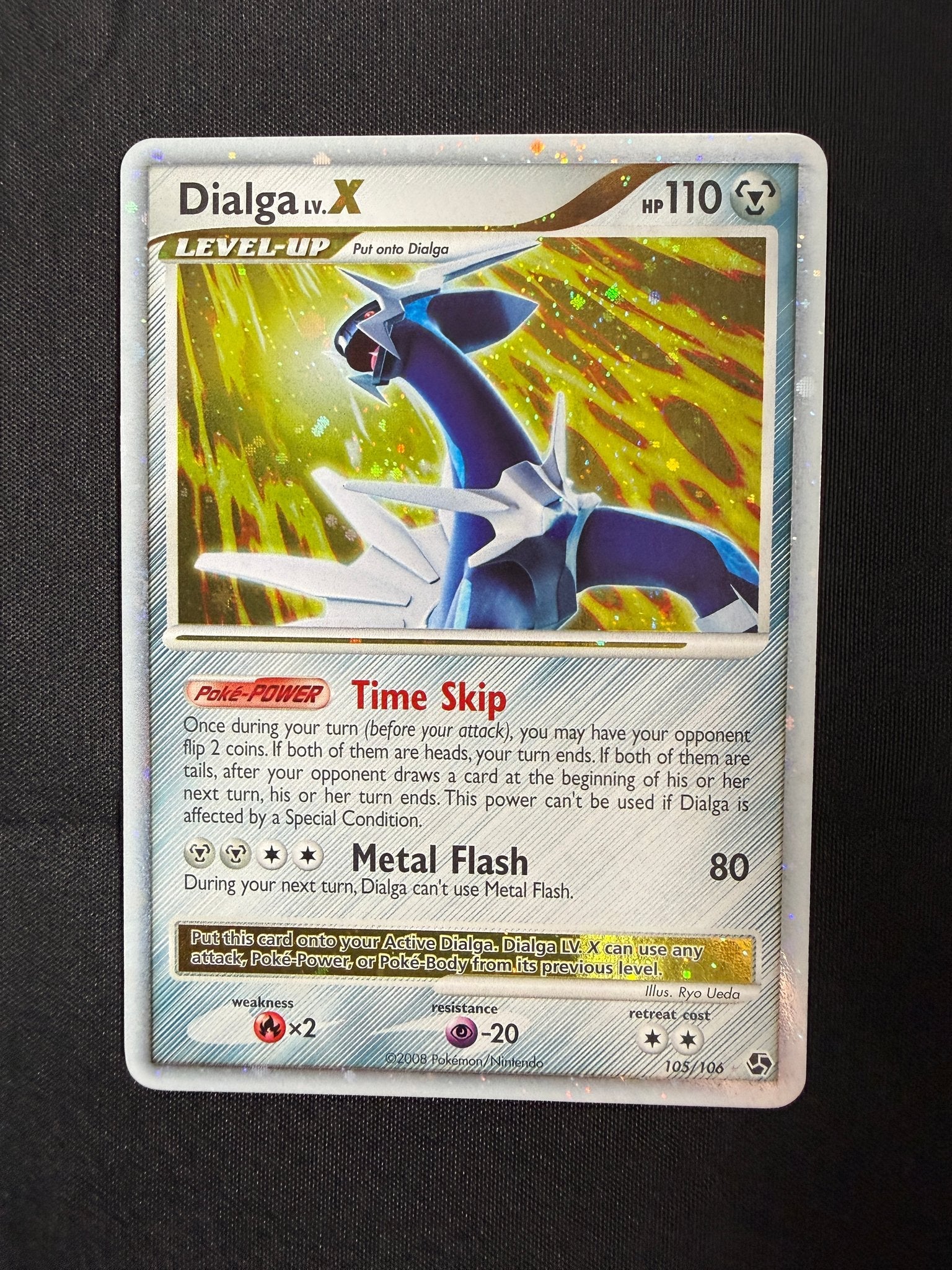 2008 Dialga LV.X Great Encounters Holo 105/106 front