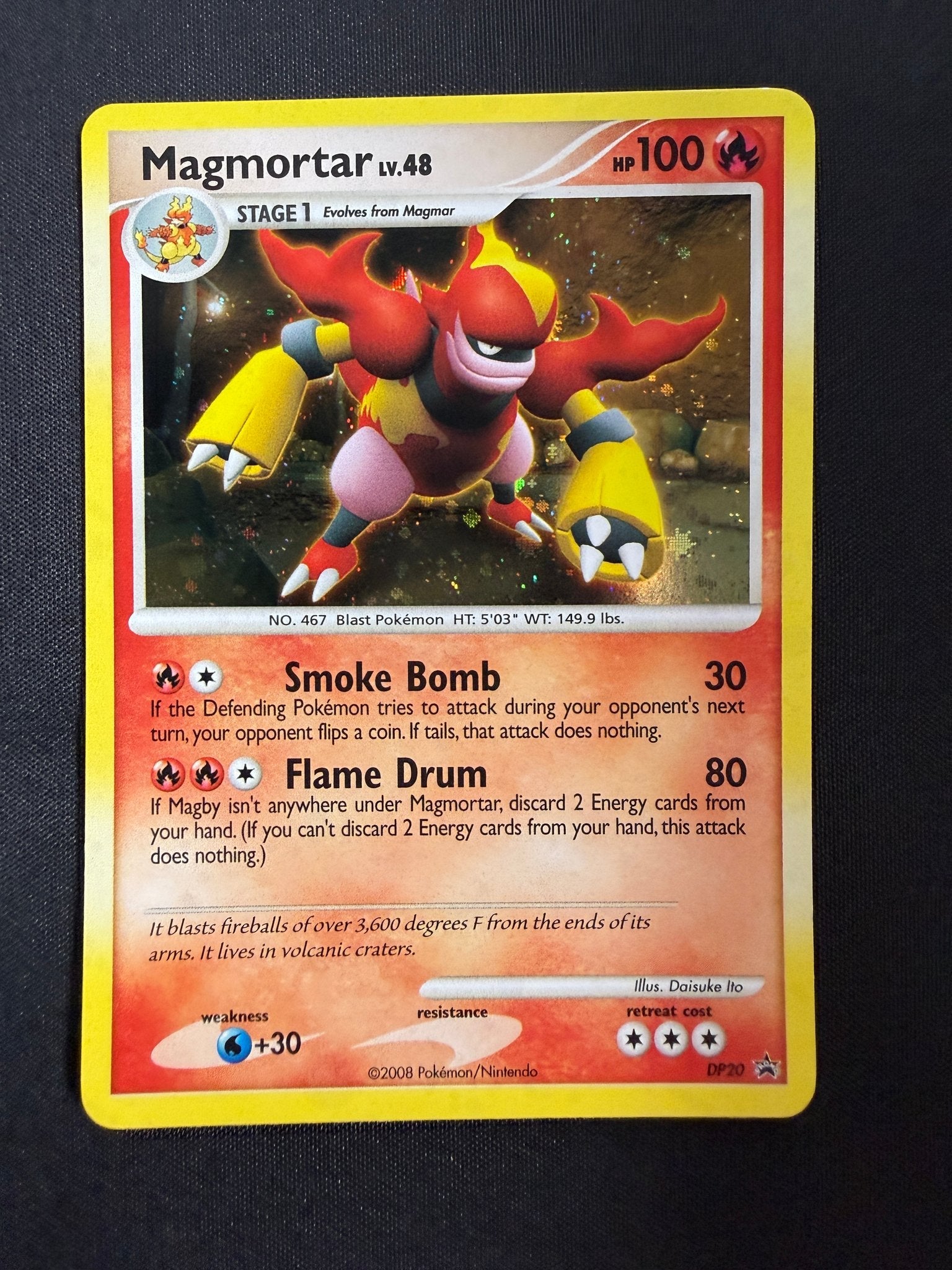 2008 Magmortar DP Black Star Promo Holo DP20 front