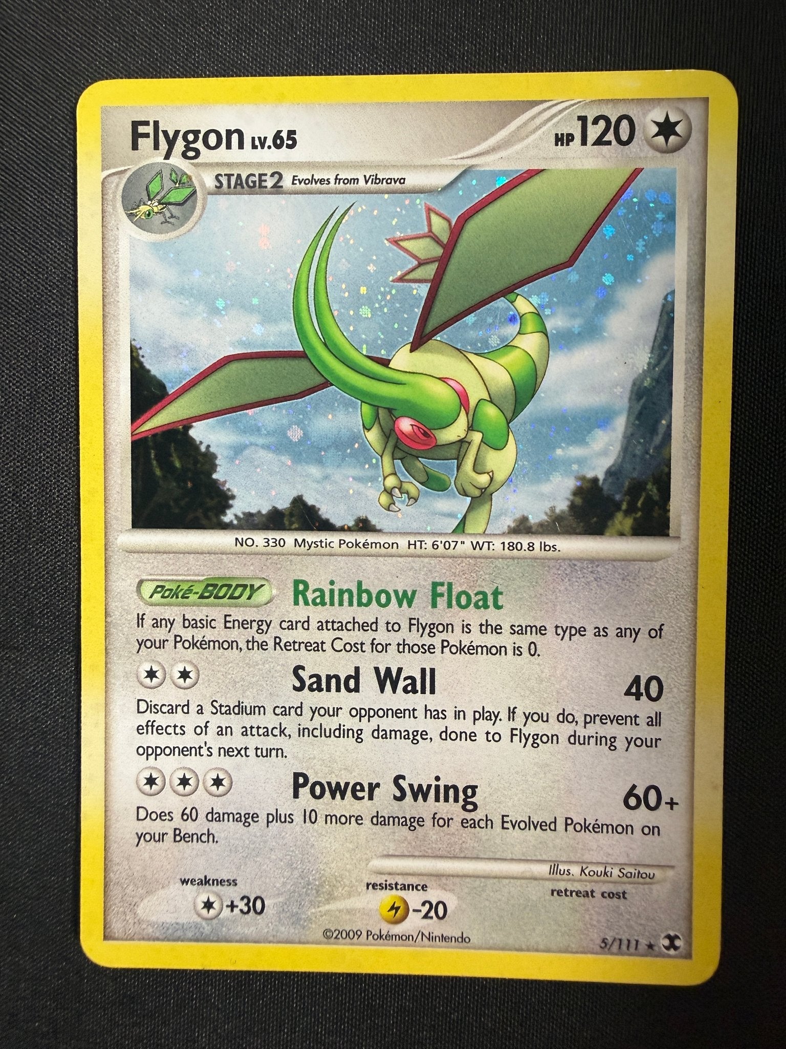 2009 Flygon Rising Rivals Holo 5/111 front