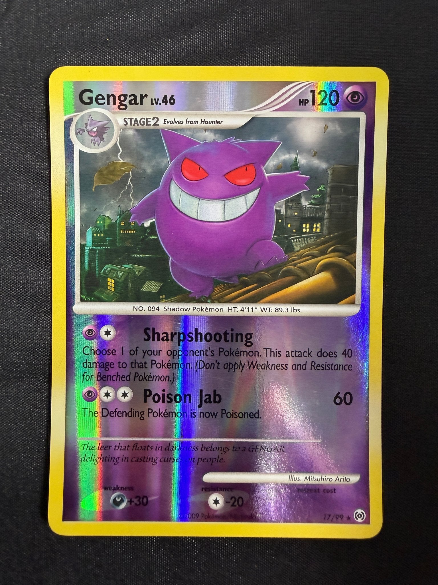 2009 Gengar Platinum Arceus Reverse Holo 17/99 front
