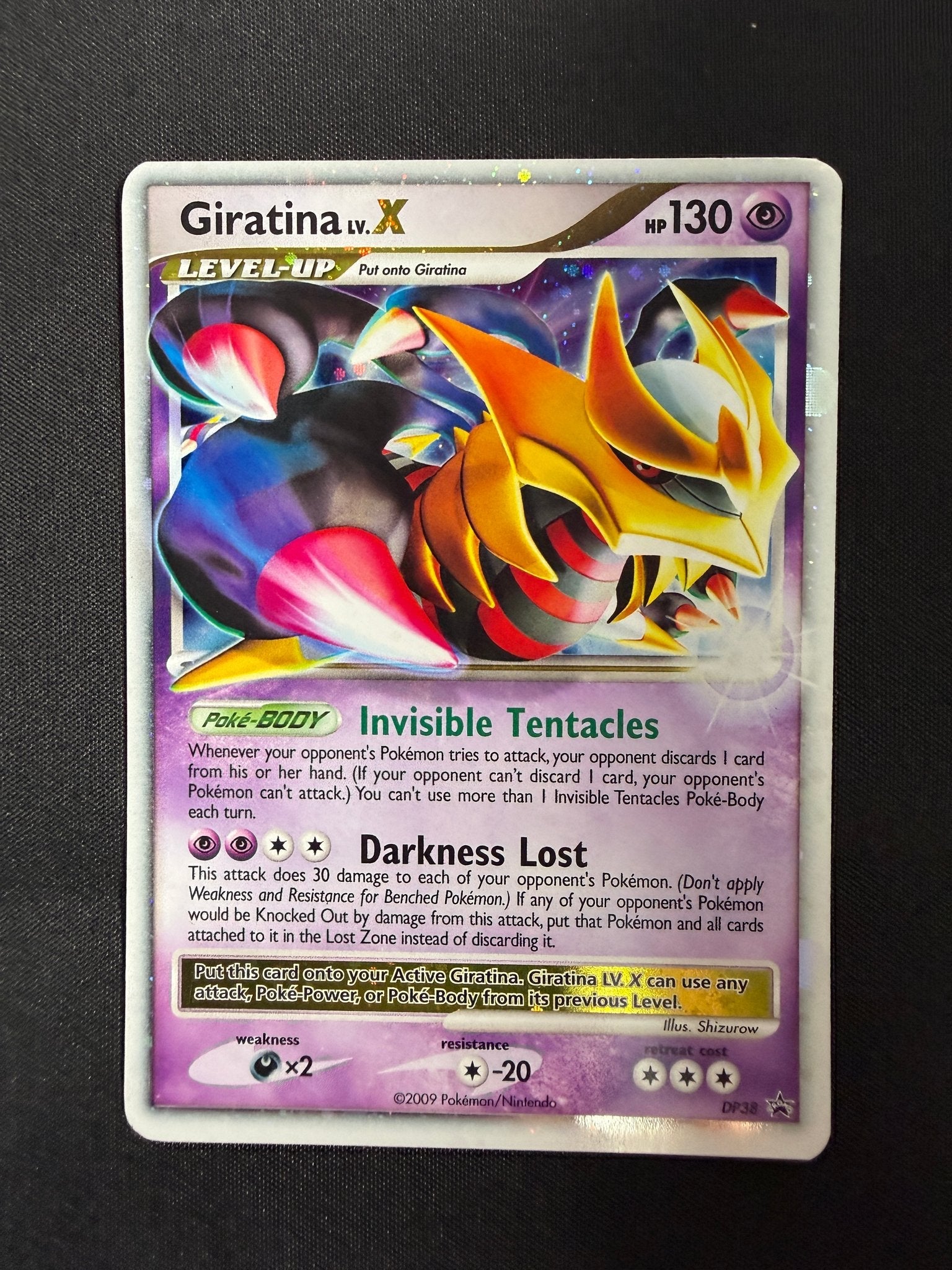 2009 Giratina LV.X DP Black Star Promo Holo DP38 front