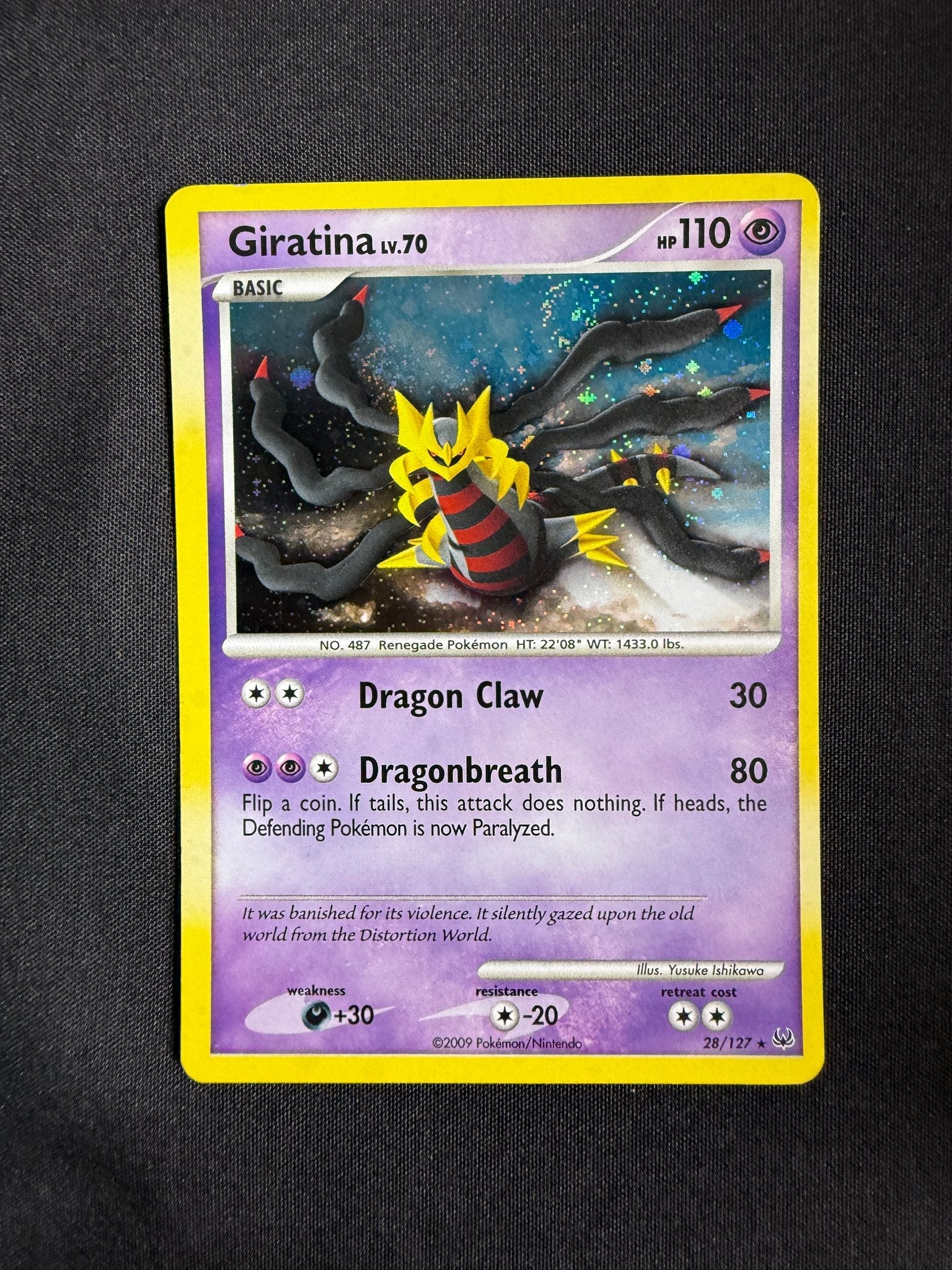 2009 Giratina Platinum Holo 28/127 front