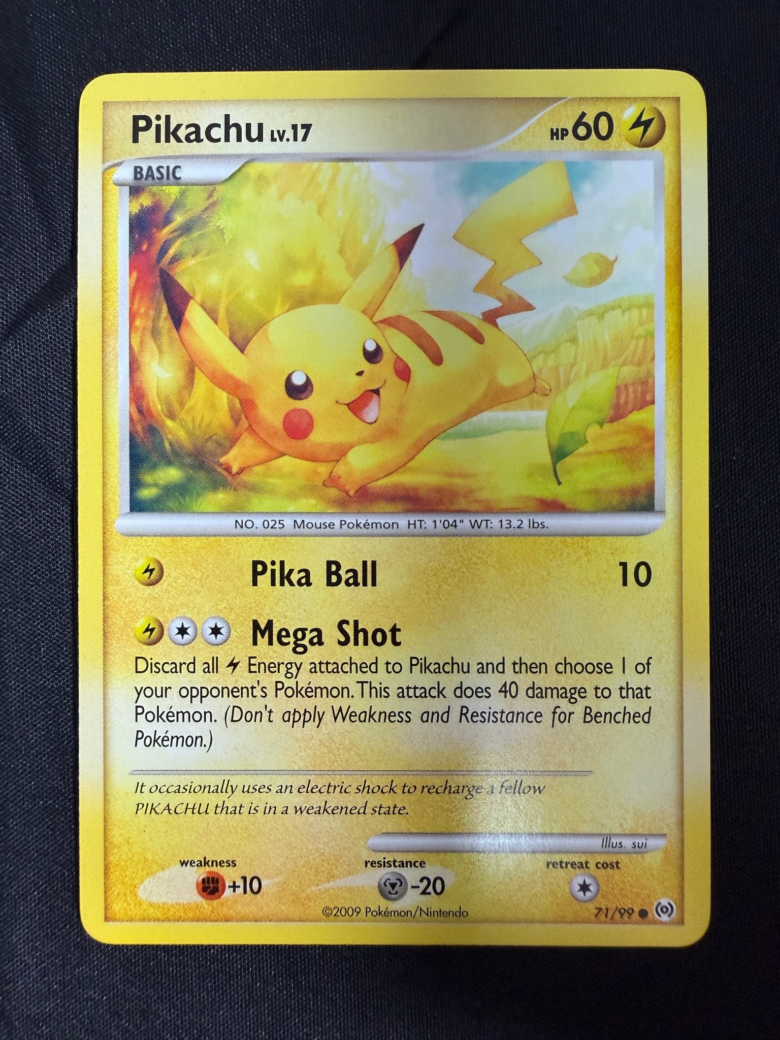 2009 Pikachu Platinum Arceus 71/99 front