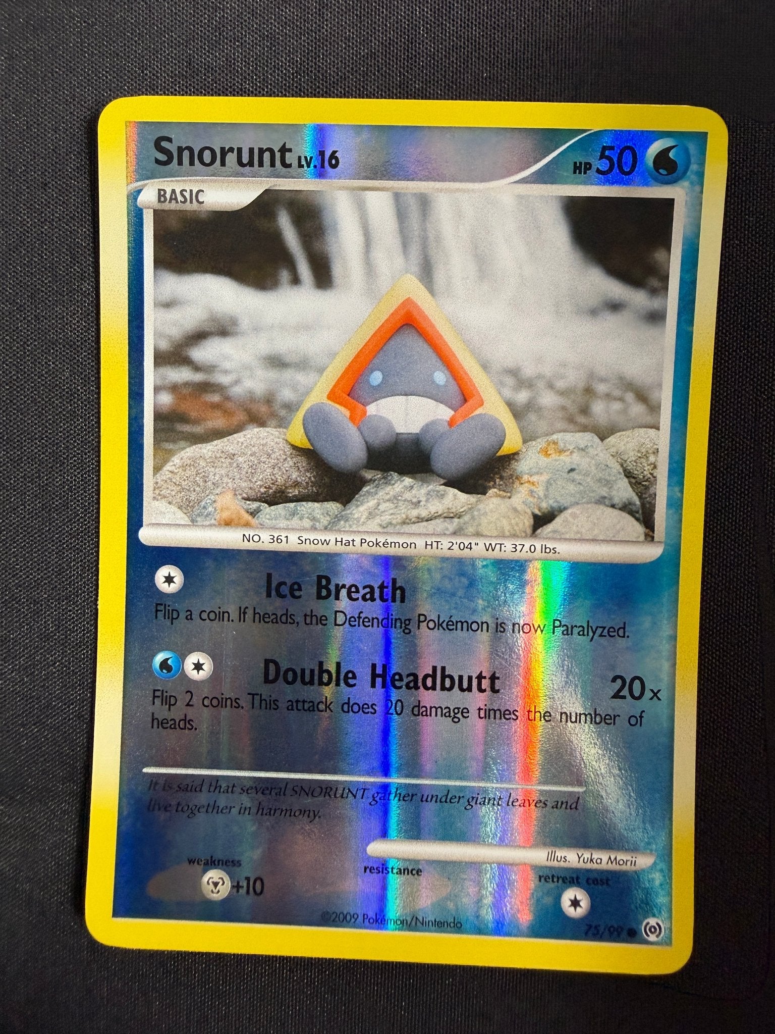 2009 Snorunt Platinum Arceus Reverse Holo 75/99 front