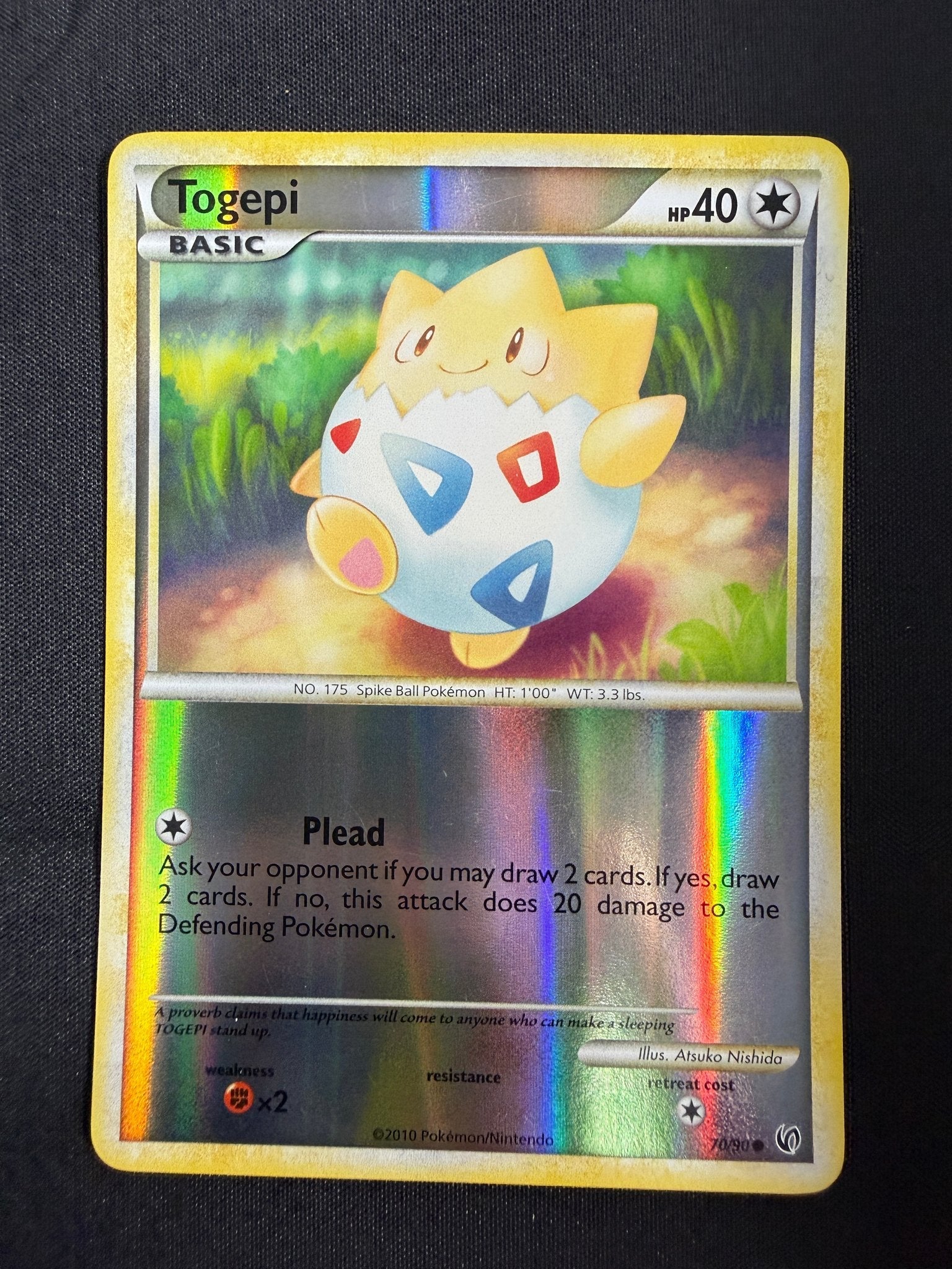 2010 Togepi Undaunted Reverse Holo 70/90 front