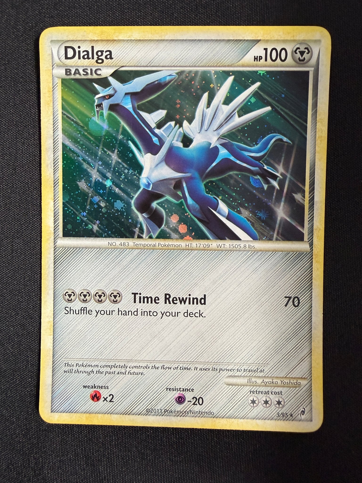2011 Dialga Call of Legends Reverse Holo 3/95 front