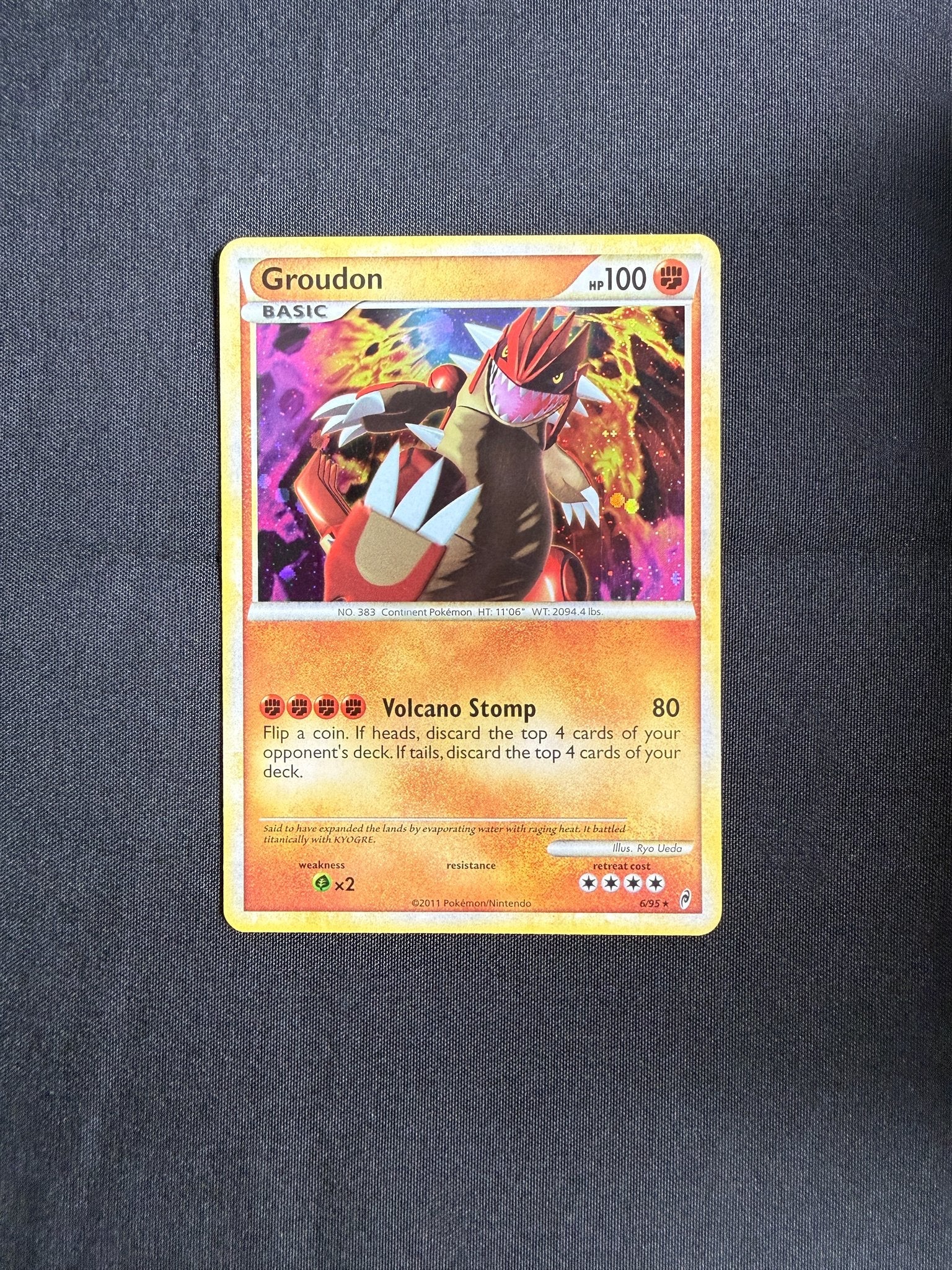2011 Groudon Call of Legends Holo 6/95 front