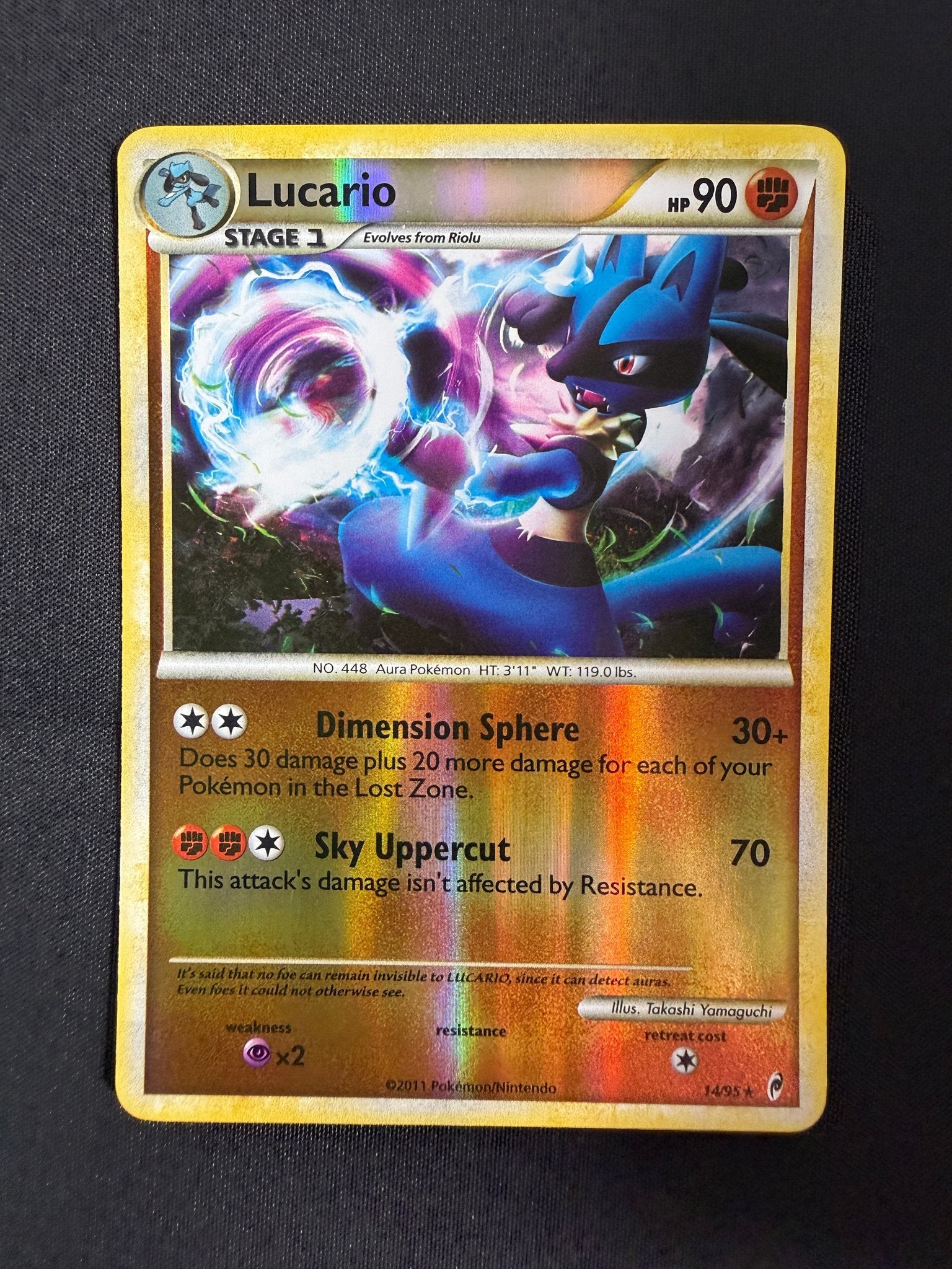 2011 Lucario Call of Legends Reverse Holo 14/95 front