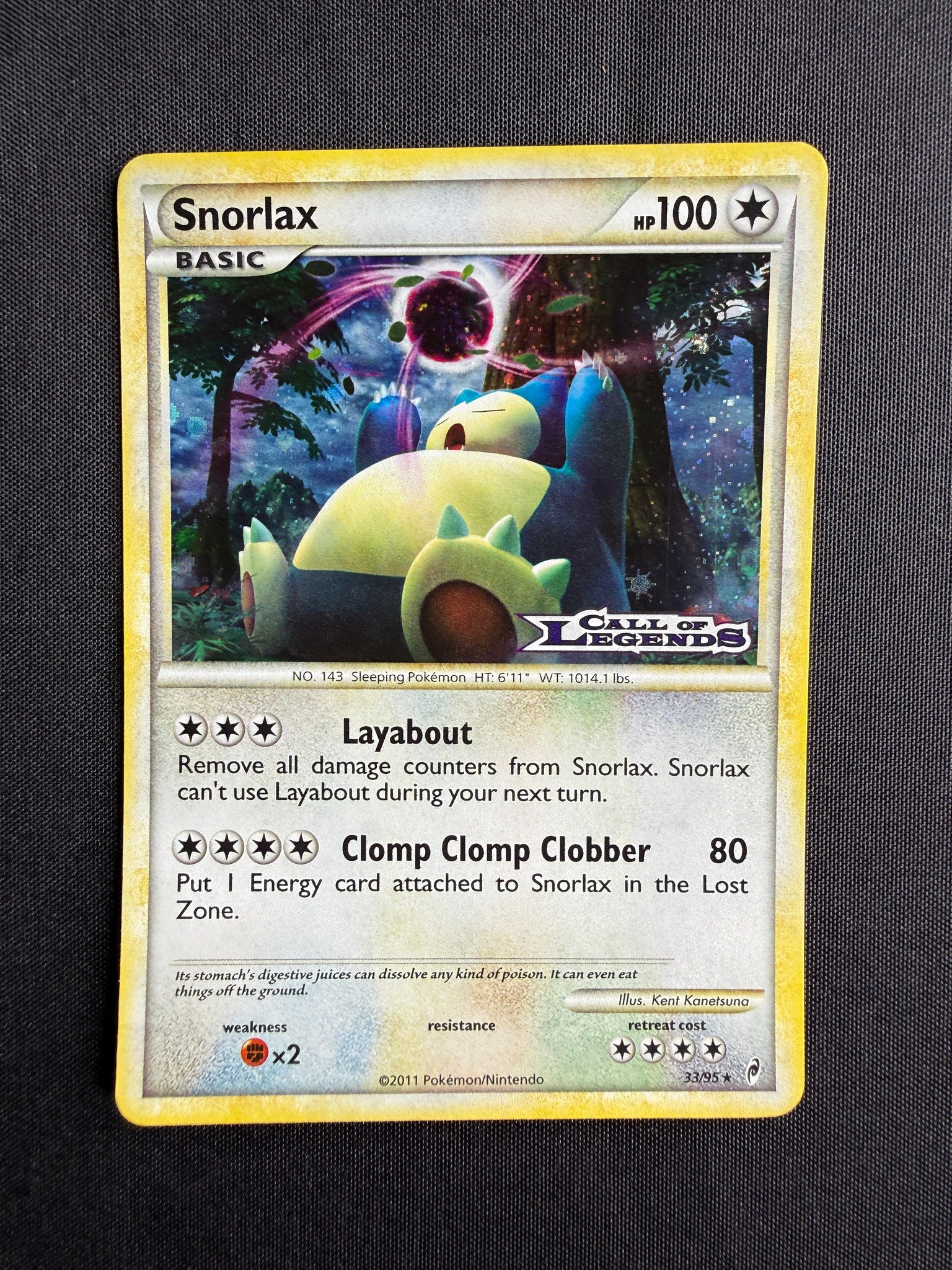 2011 Snorlax Call of Legends 33/95 front