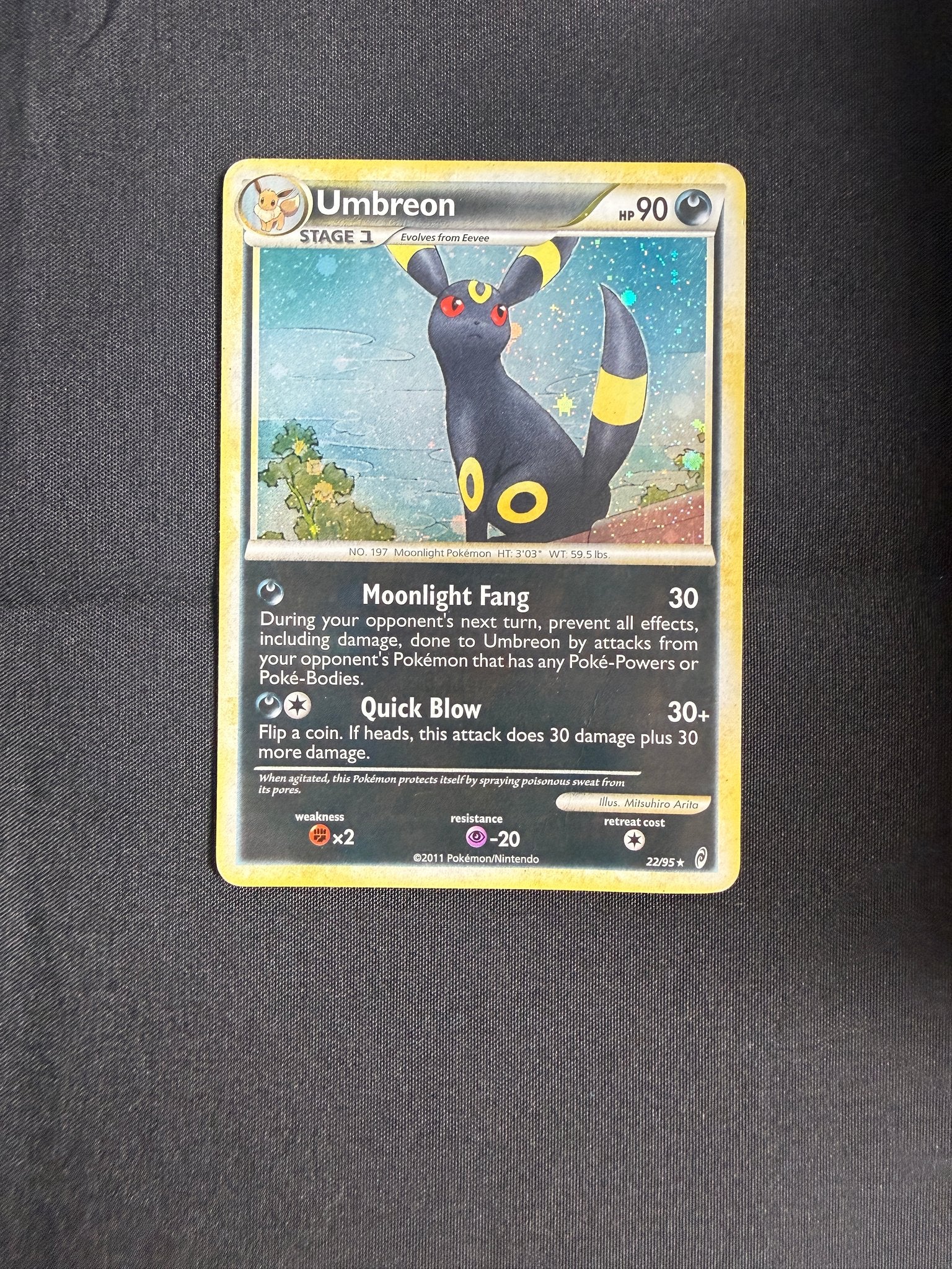 2011 Umbreon Call of Legends Holo 22/95 front
