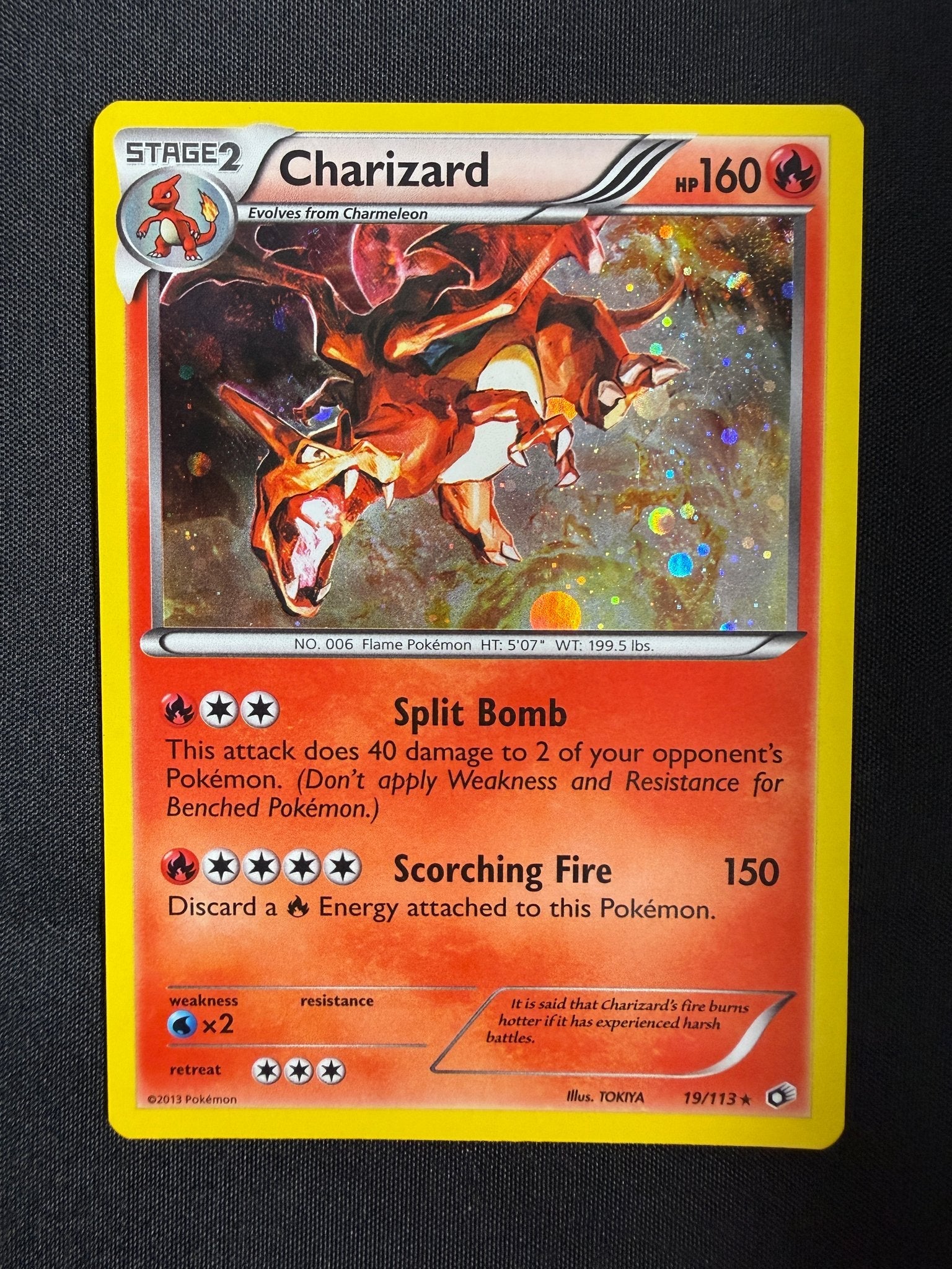 2013 Charizard Legendary Treasures Holo 19/113 front