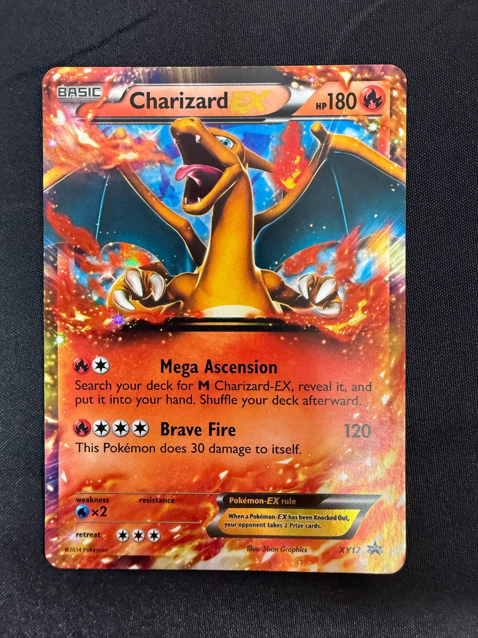 2014 Charizard EX XY Black Star Promo Holo XY17 front