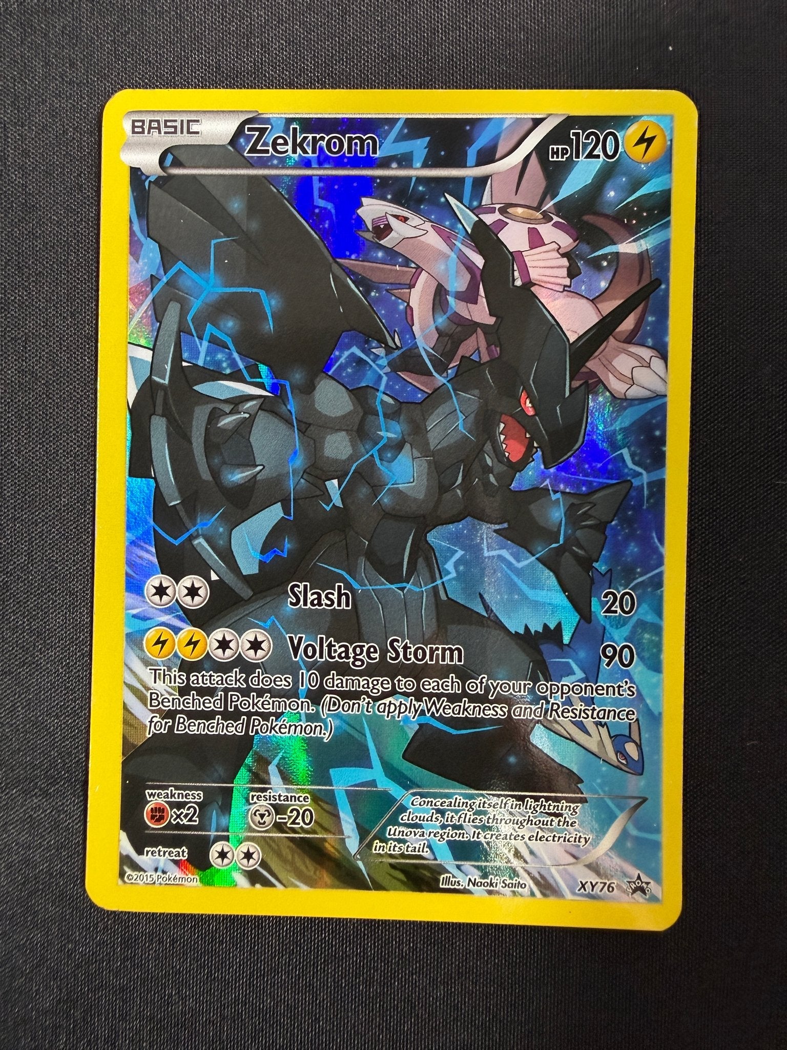 2015 Zekrom XY Black Star Promo Full Art Holo XY76 front