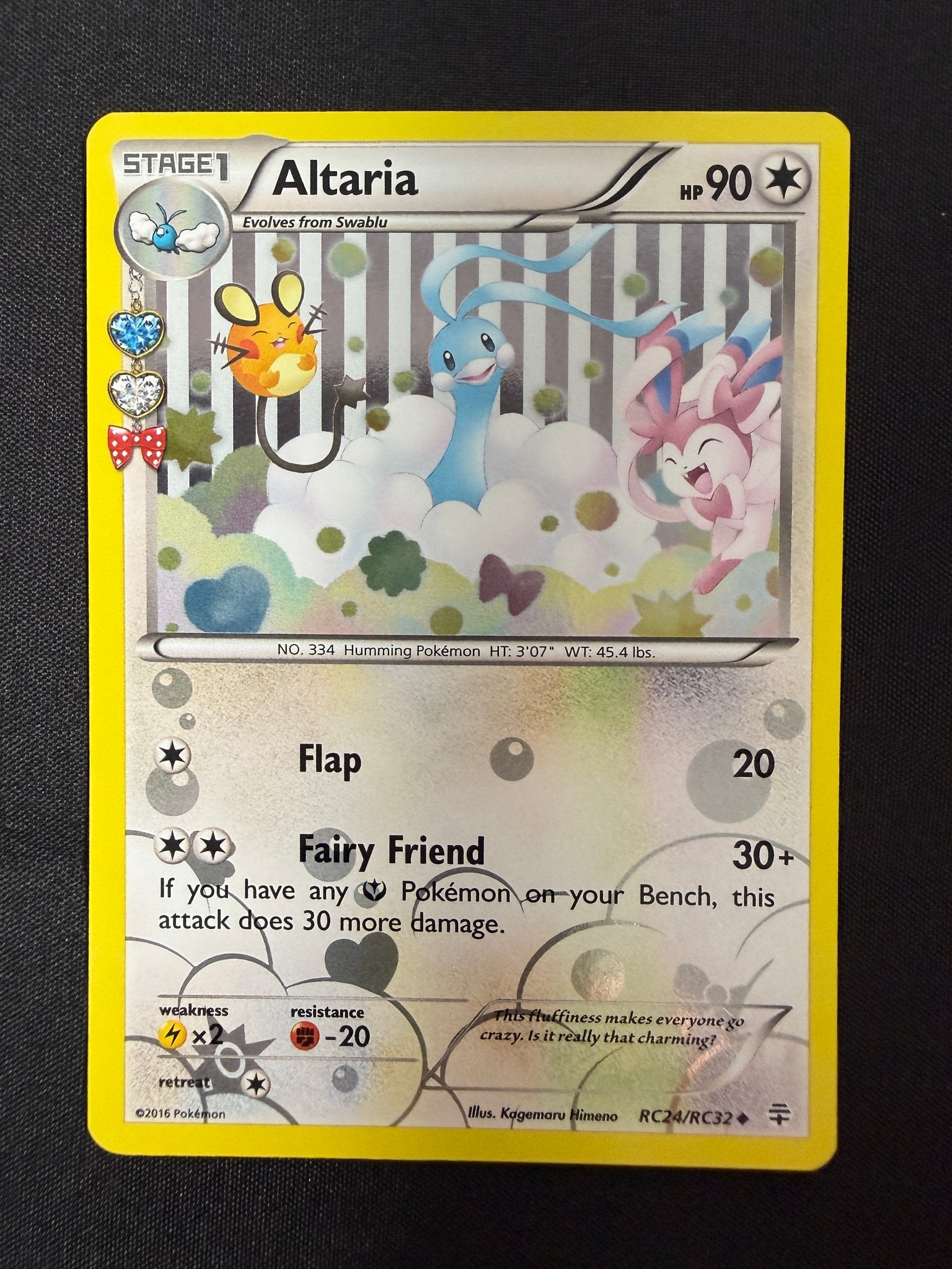2016 Altaria Generations Radiant Collection Holo RC24/RC32 front