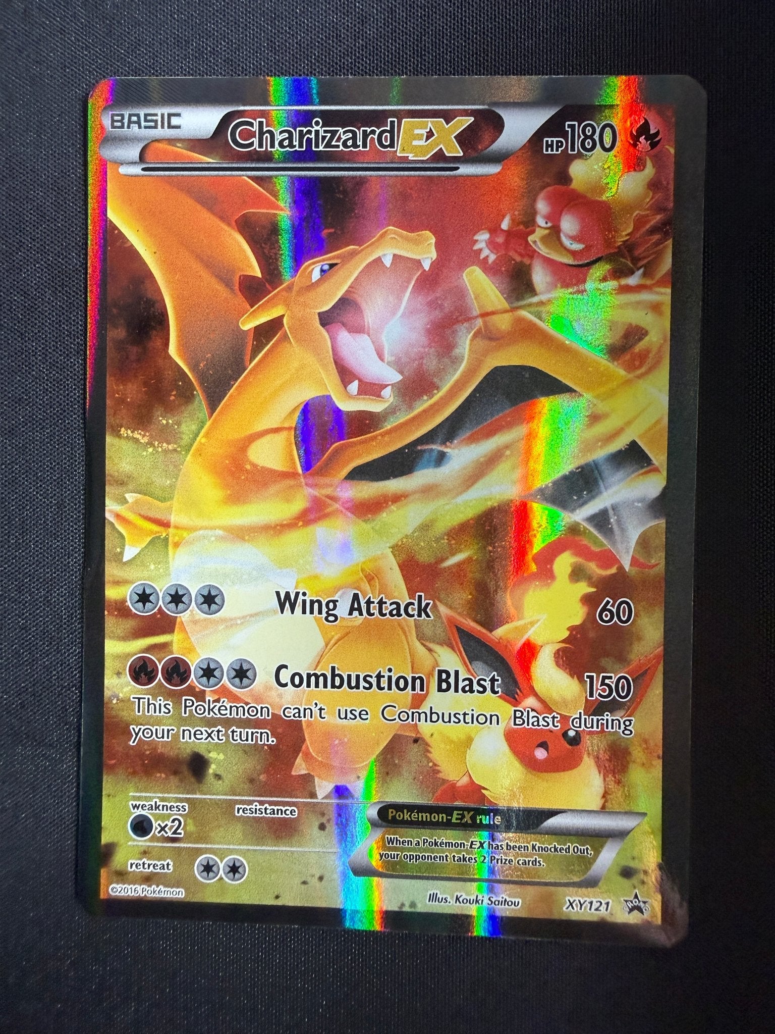 2016 Charizard EX XY Black Star Promo Full Art Holo XY121 front