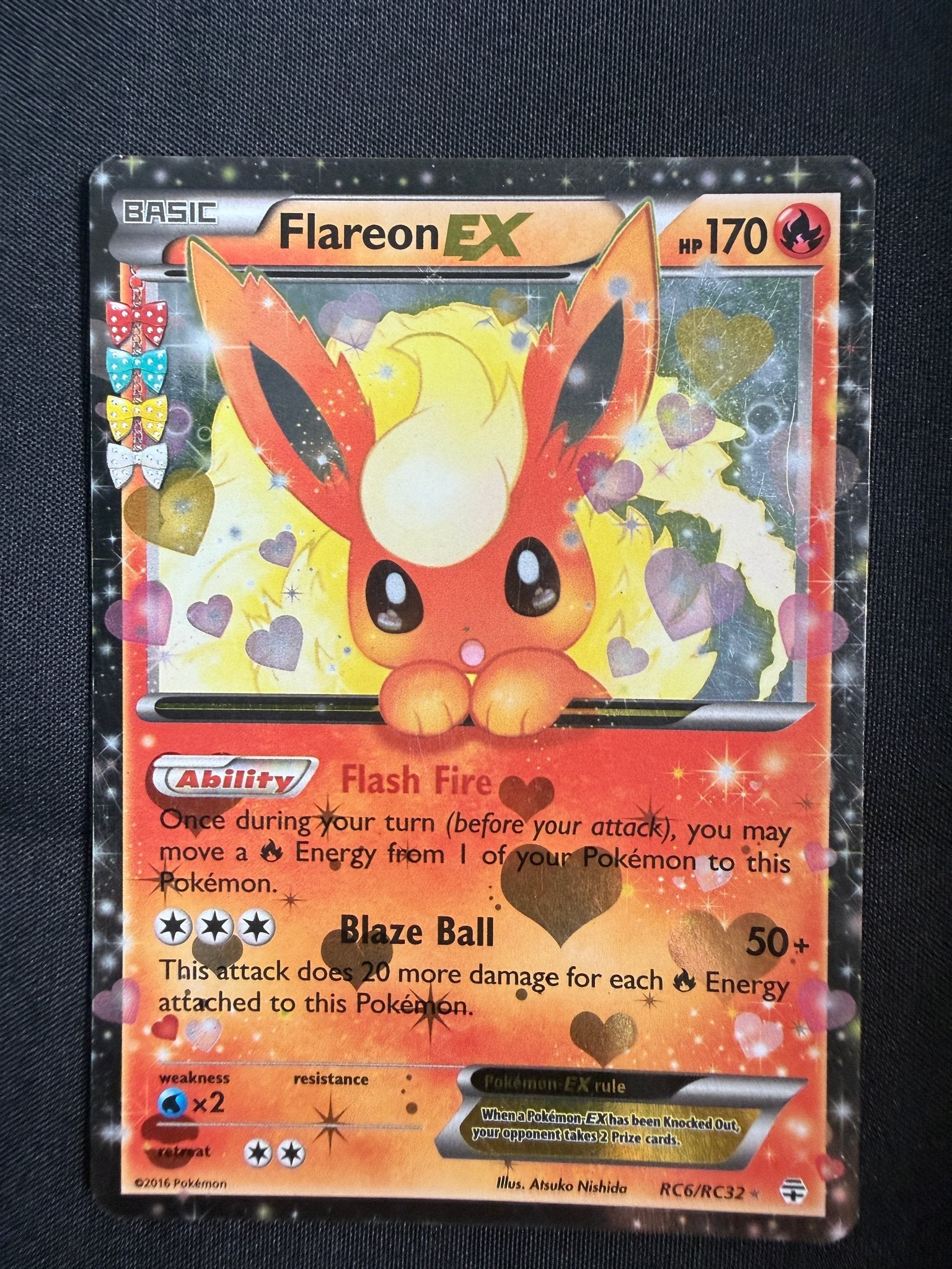 2016 Flareon EX Generations Radiant Collection Holo RC6/RC32 front