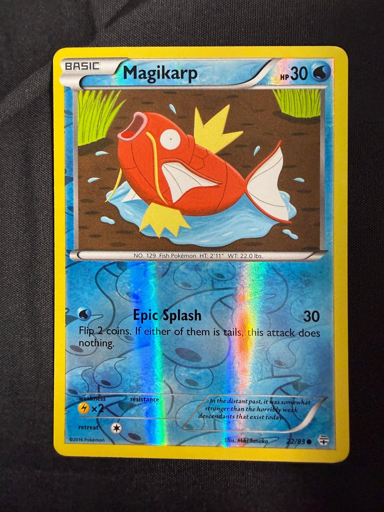 2016 Magikarp Generations Reverse Holo 22/83 front