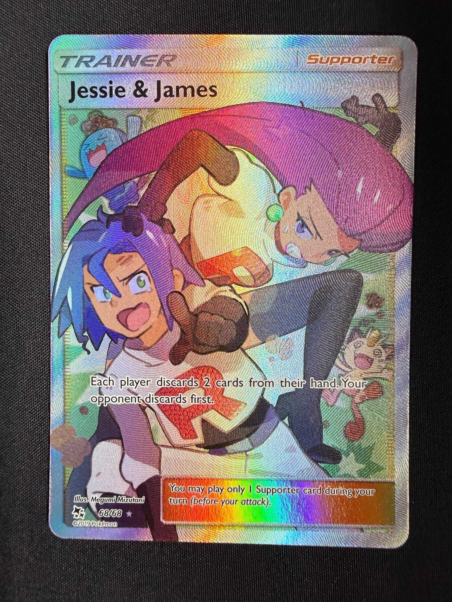 2019 Jessie & James Hidden Fates Full Art Holo 68/68 front
