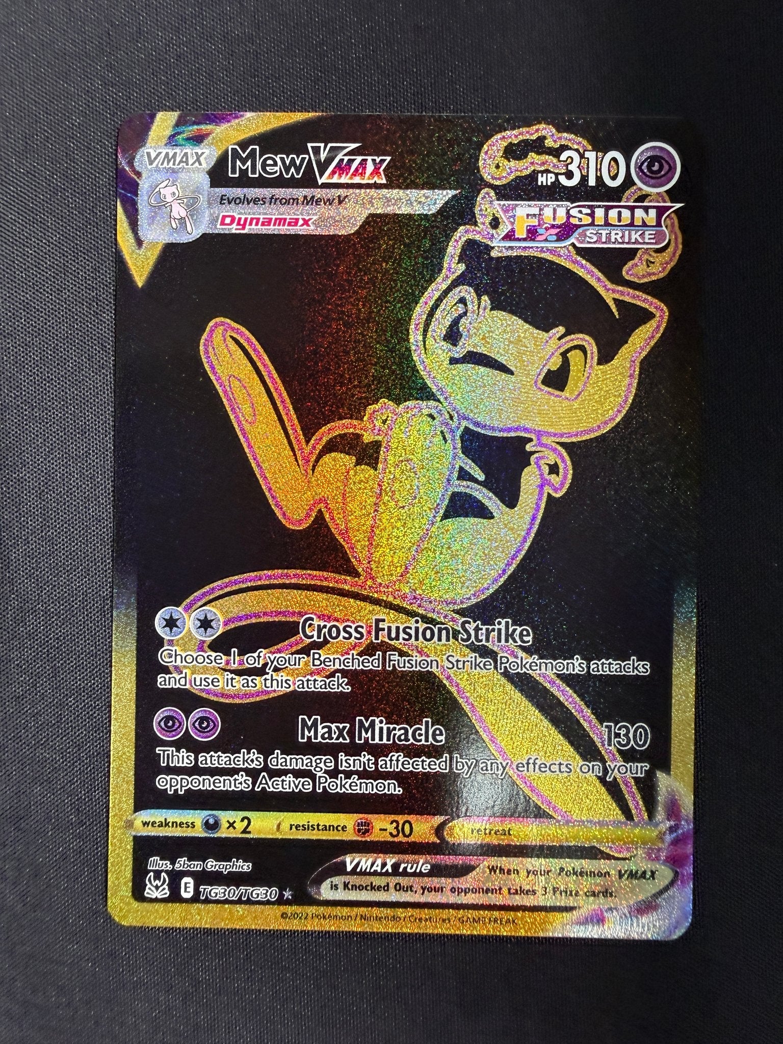 2022 Mew VMAX Lost Origin Trainer Gallery Holo TG30/TG30 front