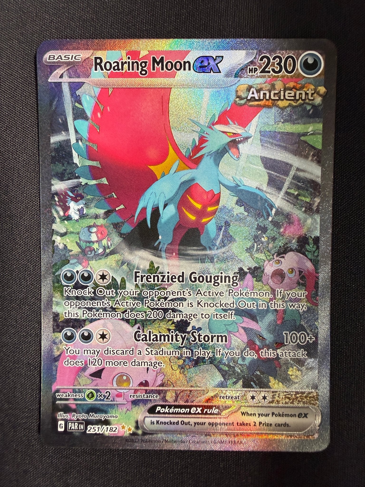 2023 Roaring Moon ex Paradox Rift Special Illustration Rare Holo 251/182 front