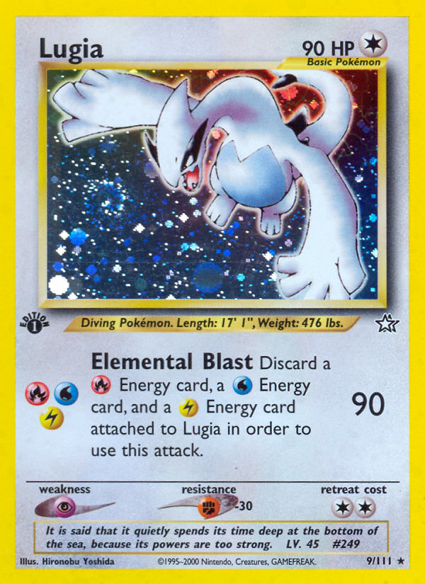 Lugia Neo Genesis Holo 9/111 BGS 8.5 graded slab